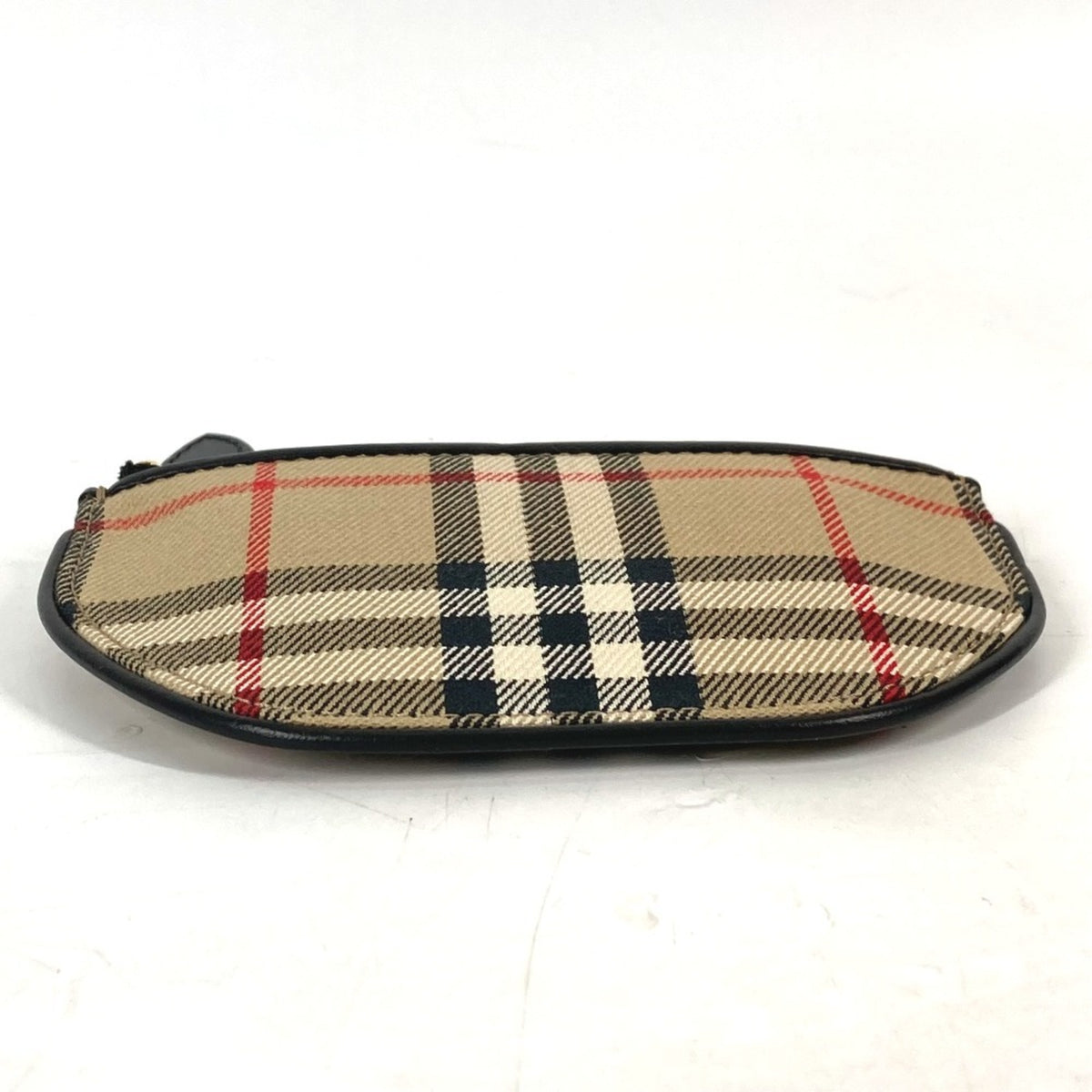 Burberry Beige Leather Canvas Coin Purse/Coin Case (Pre-Owned)