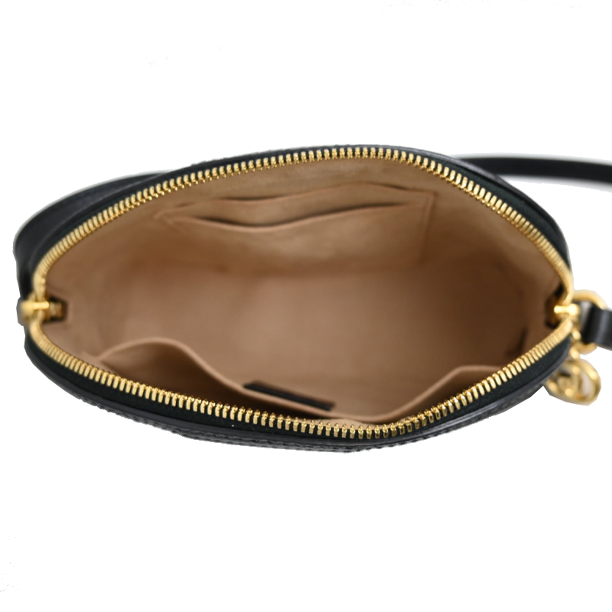 Gucci Black Multi-Color Leather Canvas Shoulder Bag (Pre-Owned)