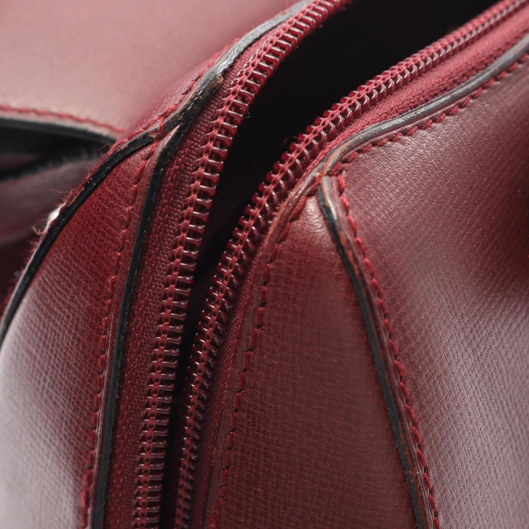 Cartier Bordeaux Leather Backpack (Pre-Owned)