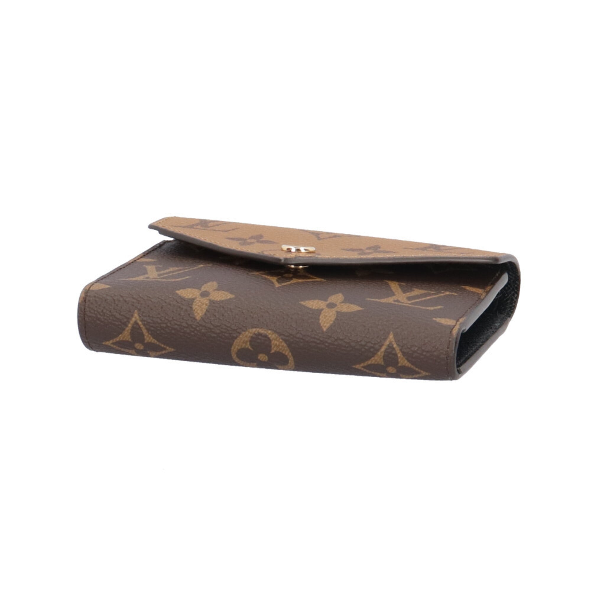Louis Vuitton Monogram Reverse Brown Monogram Monogram Reverse Wallet (Tri-Fold) (Pre-Owned)
