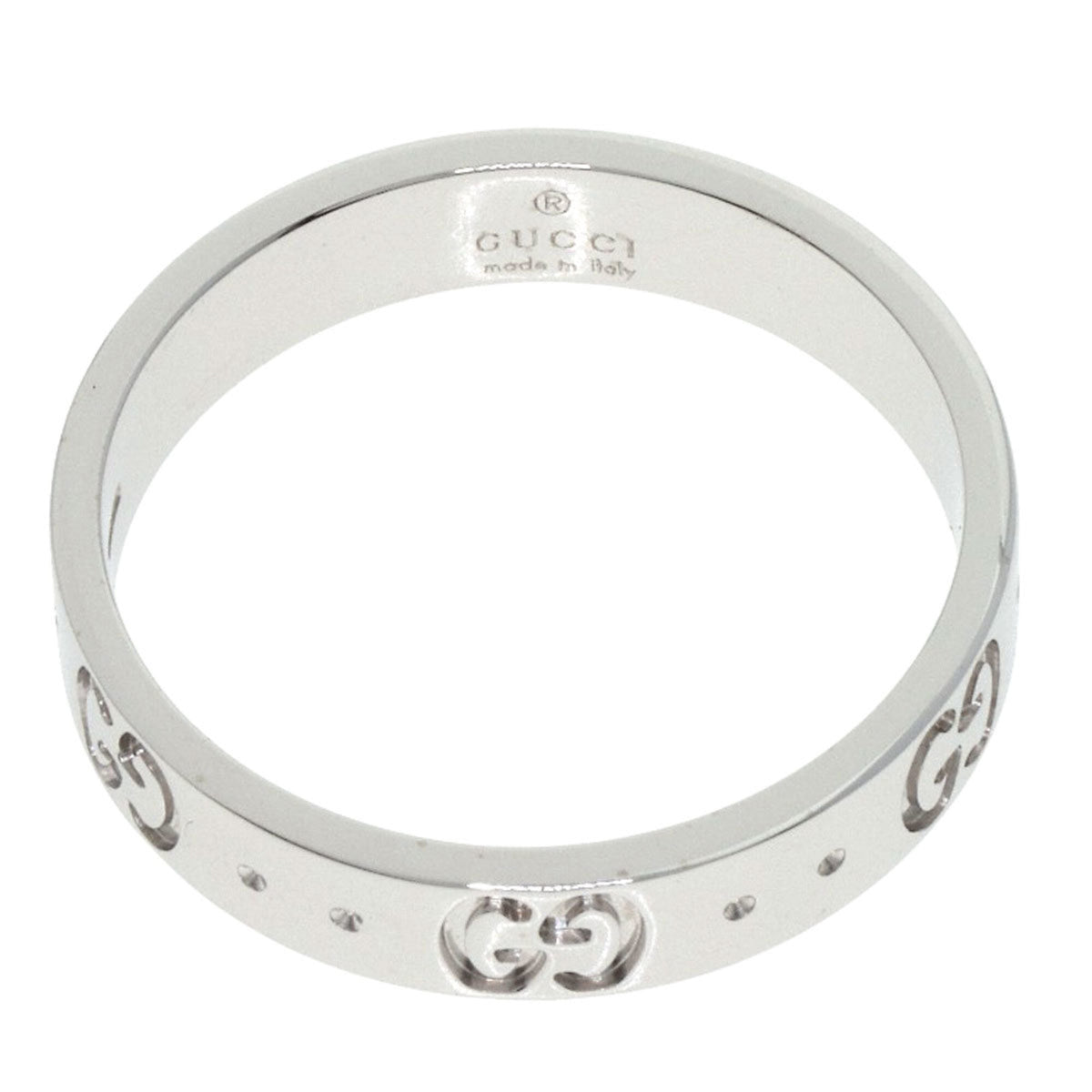 Gucci Icon White Gold (18K) Band Ring (Pre-Owned)