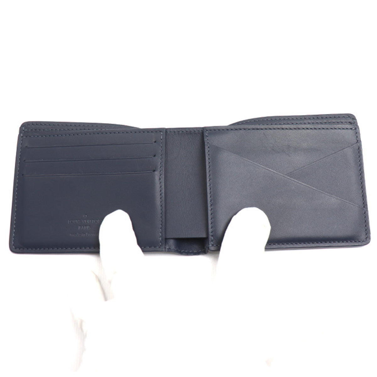 Louis Vuitton Navy Monogram Shadow Wallet (Bi-Fold) (Pre-Owned)