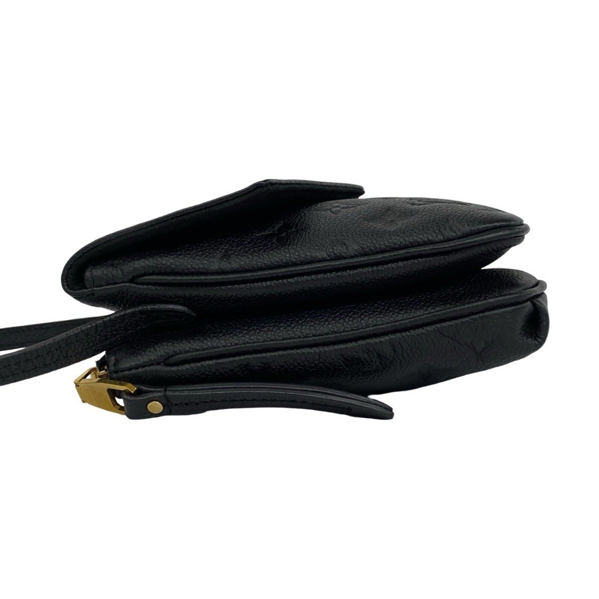 Louis Vuitton Black Leather Shoulder Bag (Pre-Owned)
