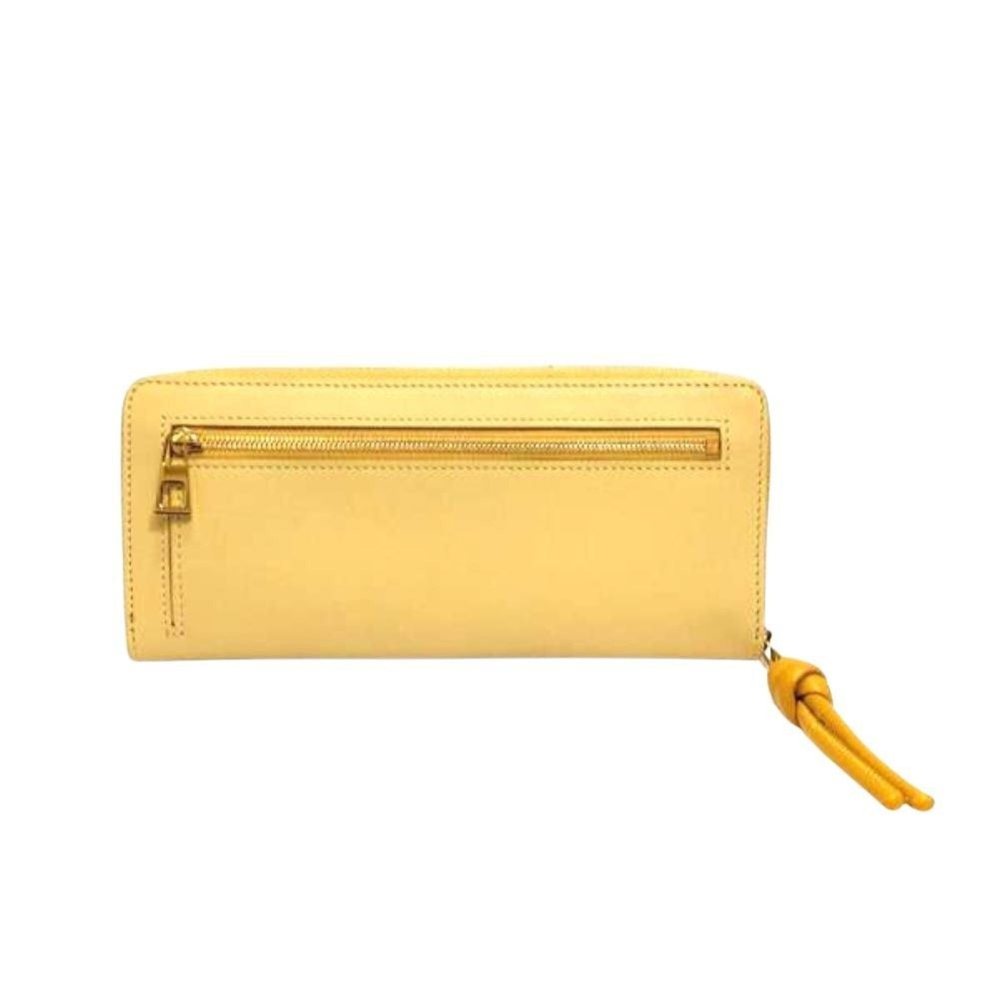 Loewe Yellow Leather Long Wallet (Bi-Fold) (Pre-Owned)