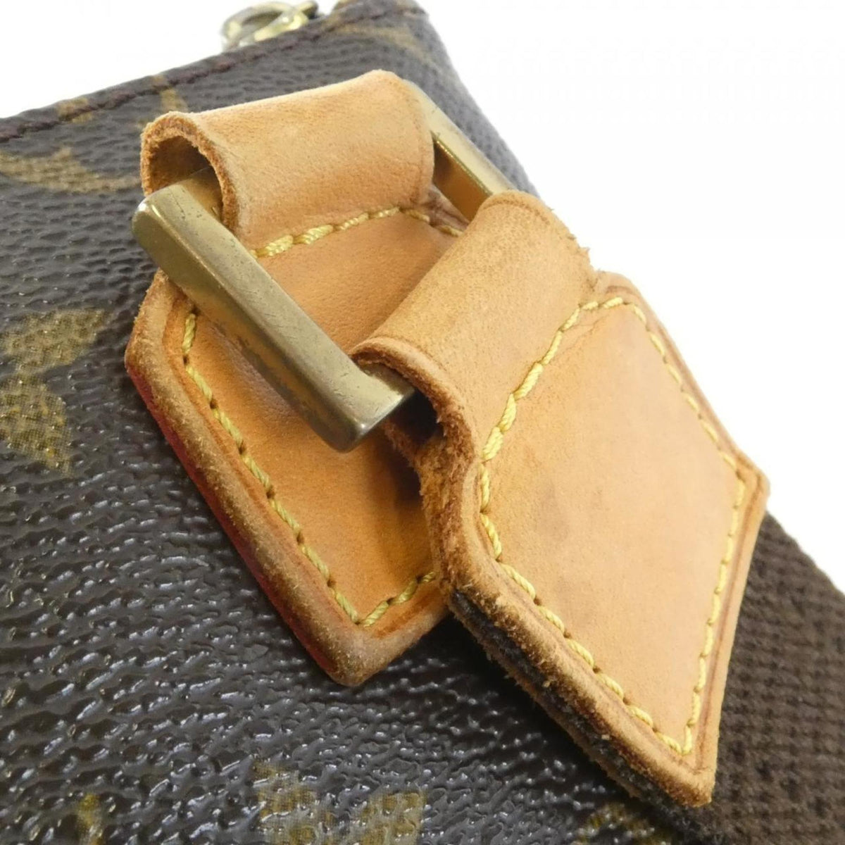 Louis Vuitton Marron Coated Canvas Pochette Shoulder Bag (Pre-Owned)