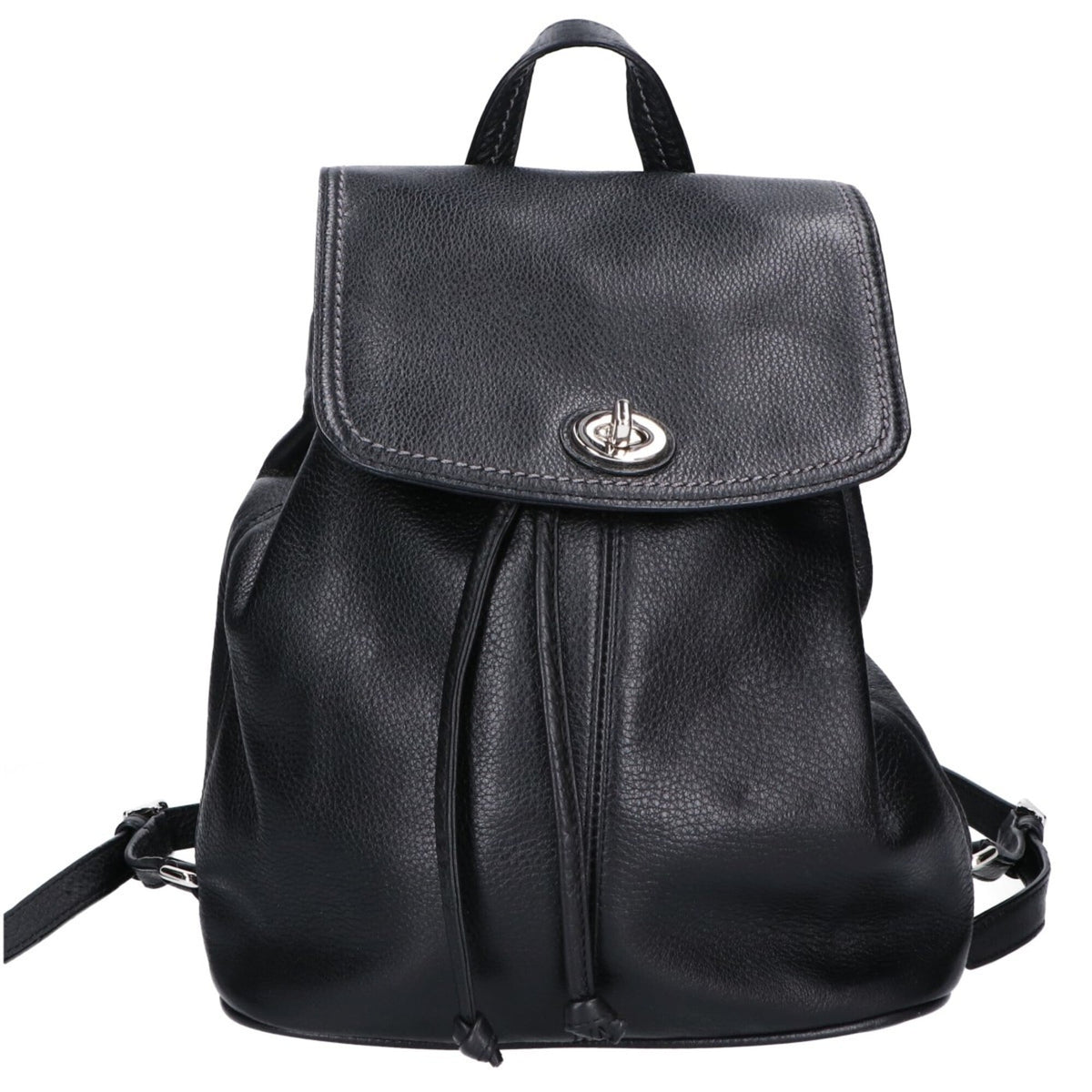 Coach Black Leather Backpack (Pre-Owned)