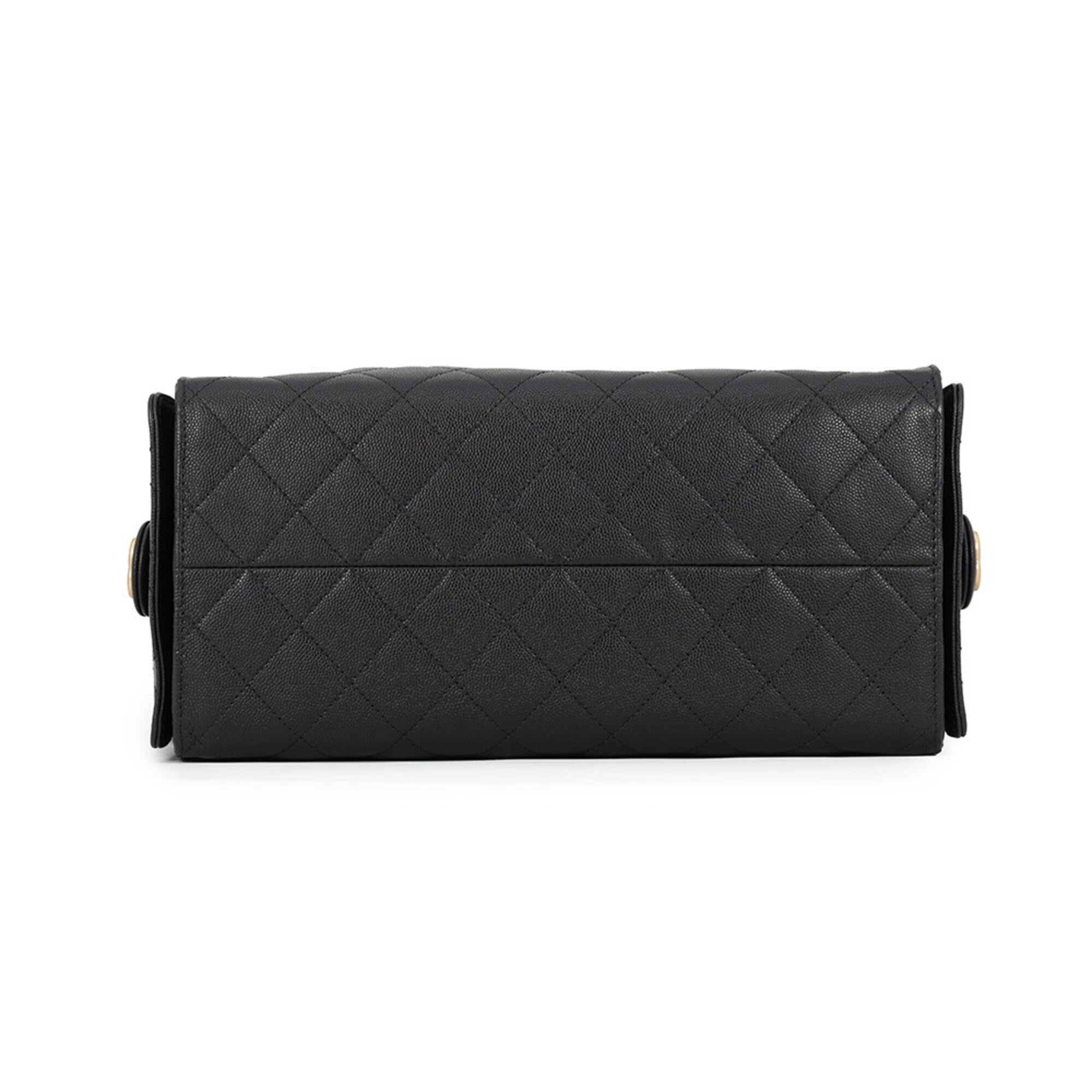 Chanel Black Grained Calfskin Shoulder Bag (Pre-Owned)