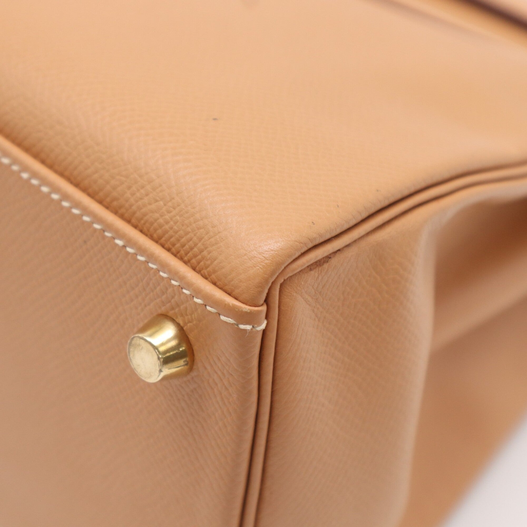 Hermes Kelly Brown Courchevel Leather Handbag (Pre-Owned)