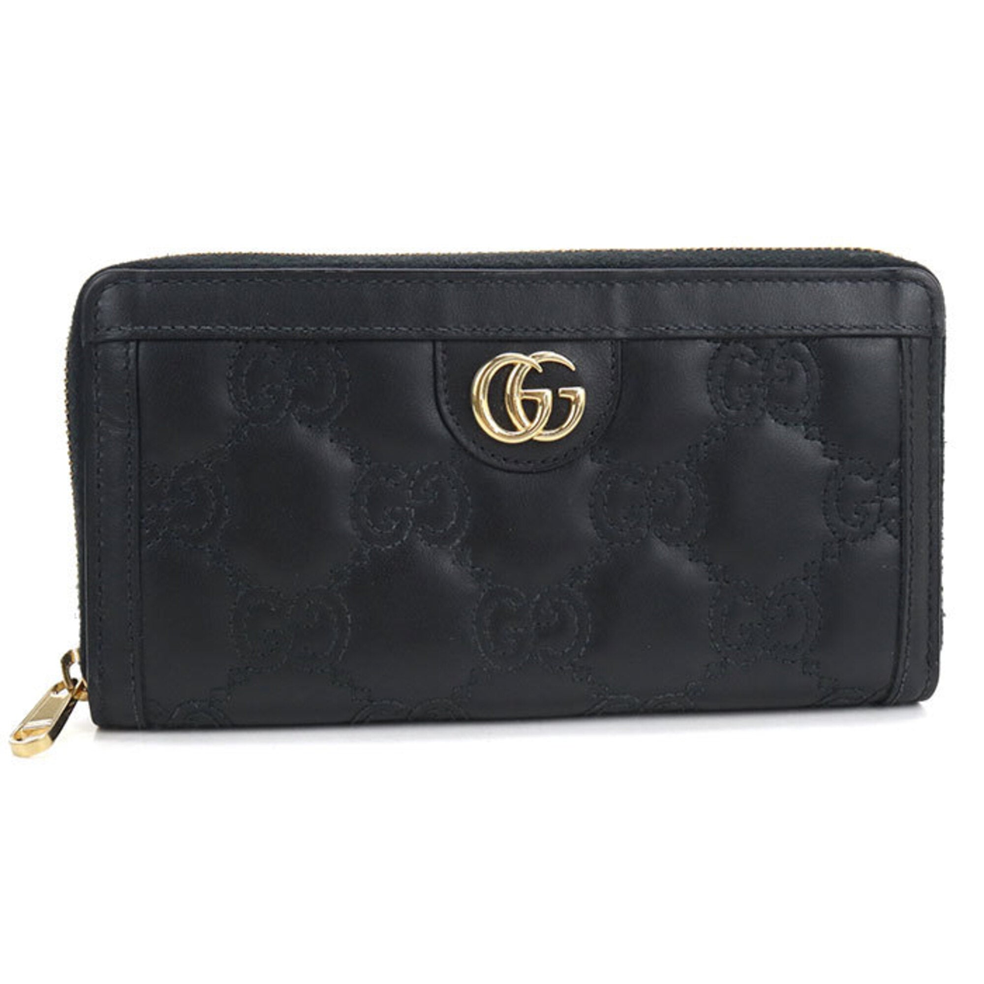 Gucci Black Leather Long Wallet (Bi-Fold) (Pre-Owned)