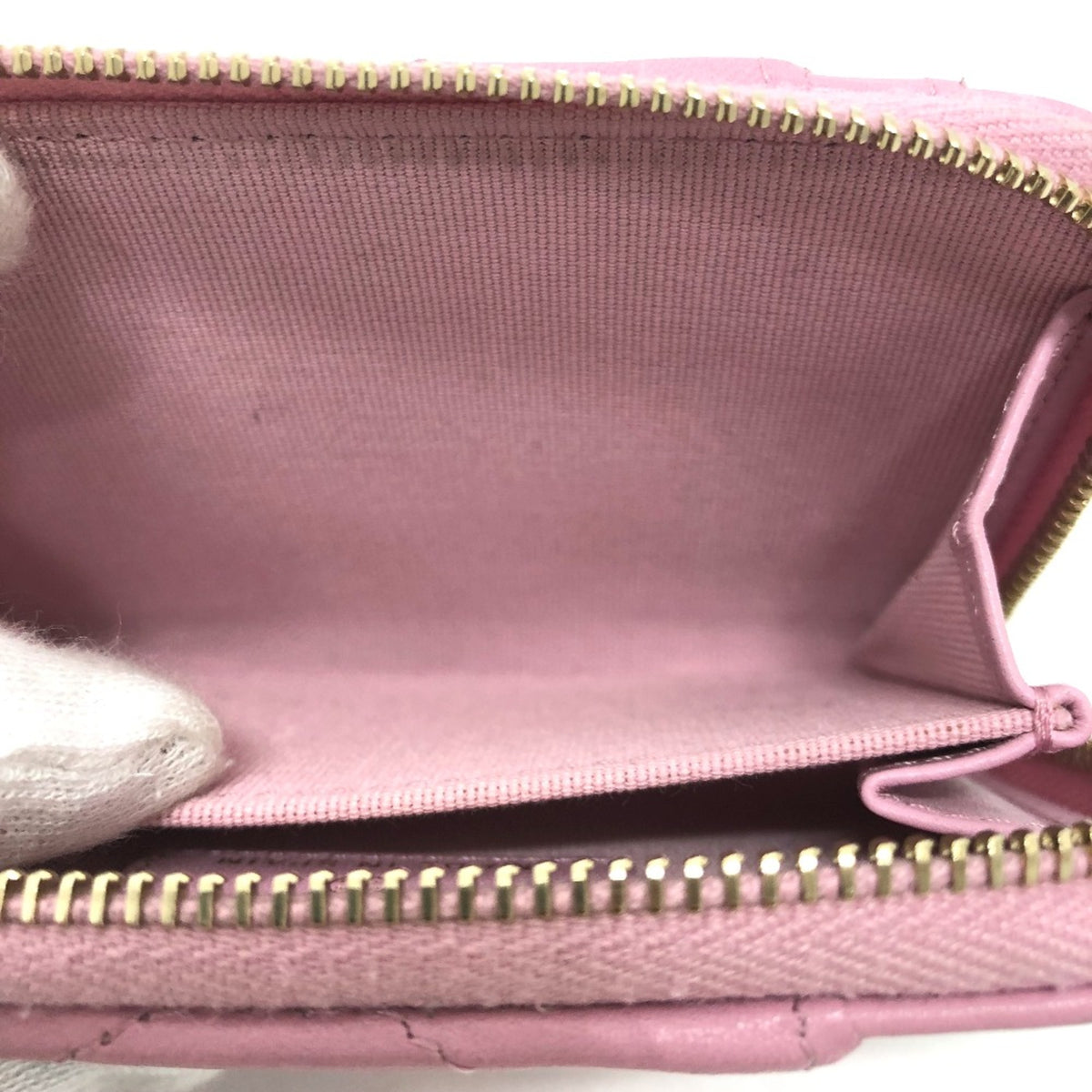 Chanel Pink Leather Coin Purse/Coin Case (Pre-Owned)