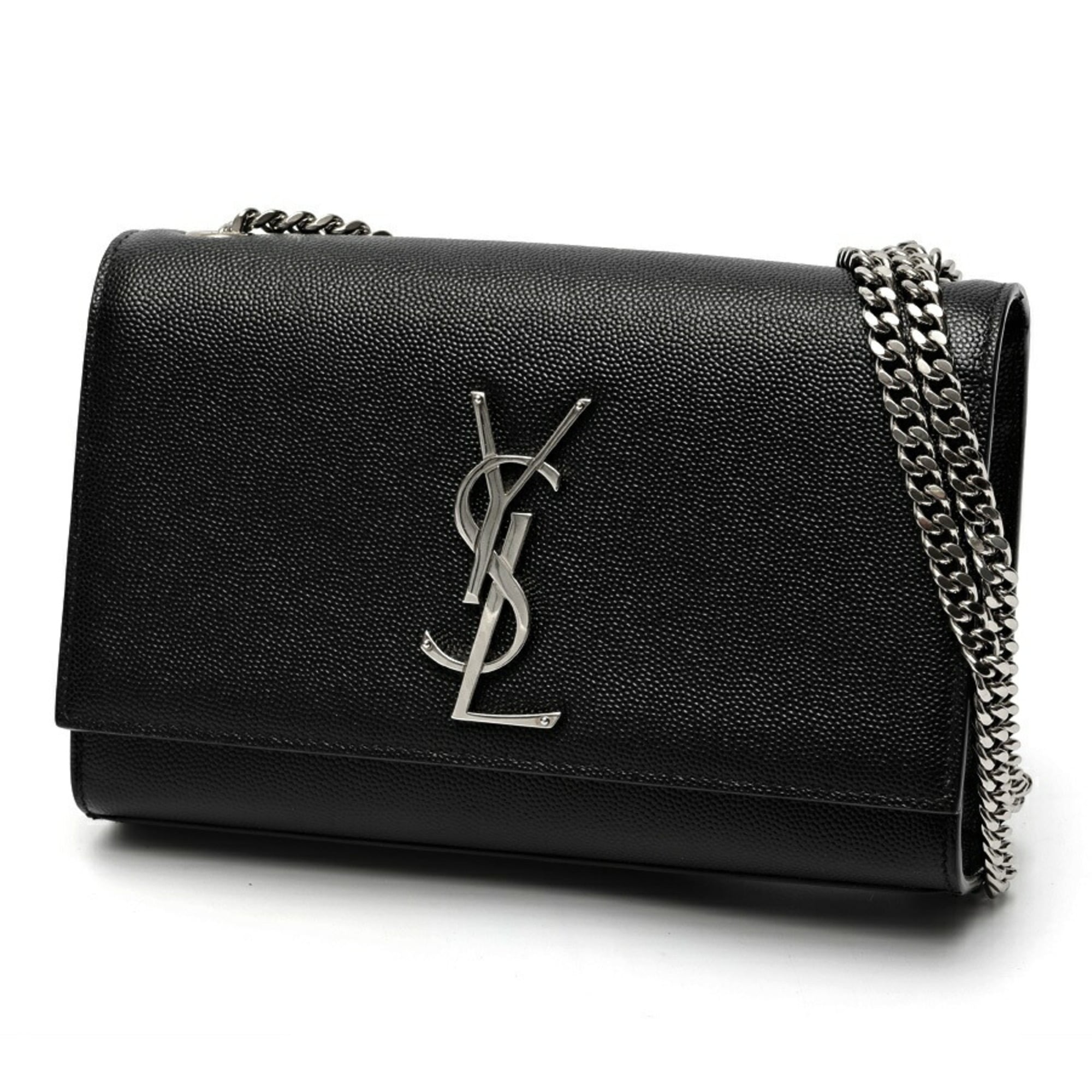Saint Laurent Black Leather Shoulder Bag (Pre-Owned)
