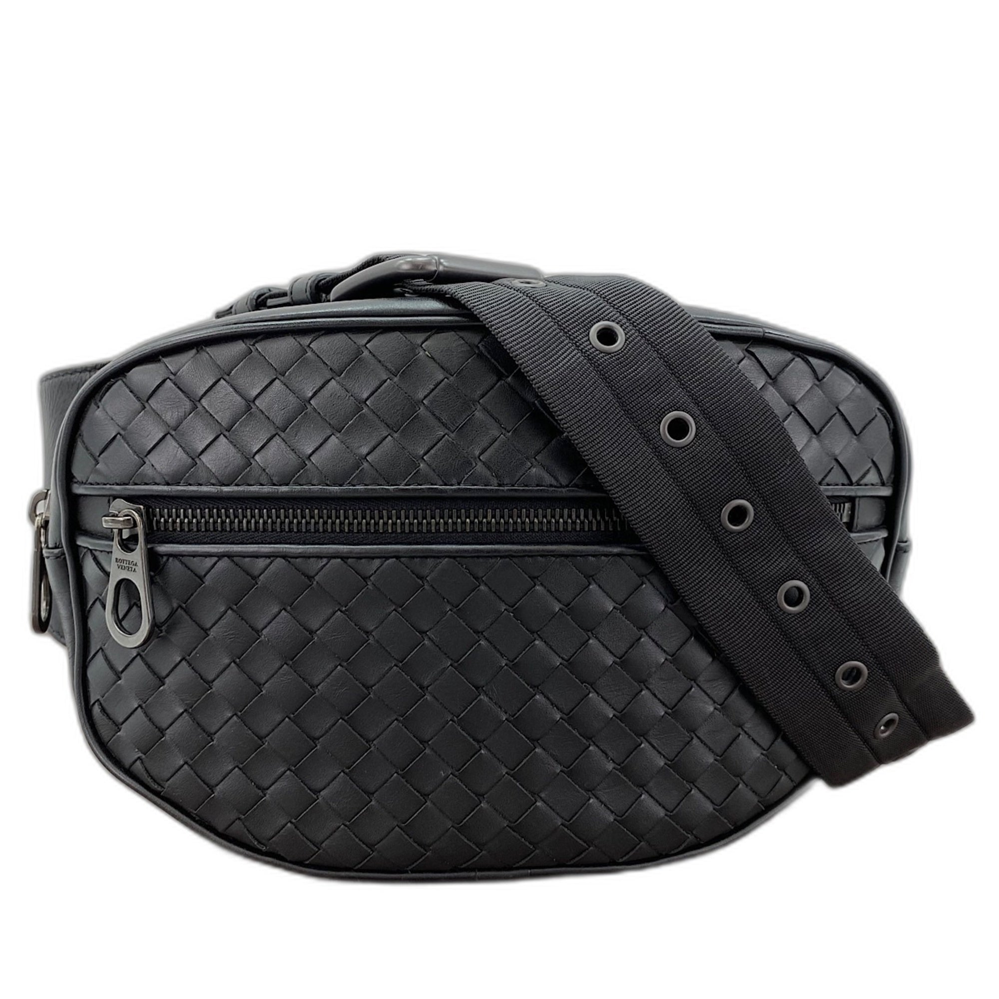 Bottega Veneta Black Leather Fanny Pack (Pre-Owned)
