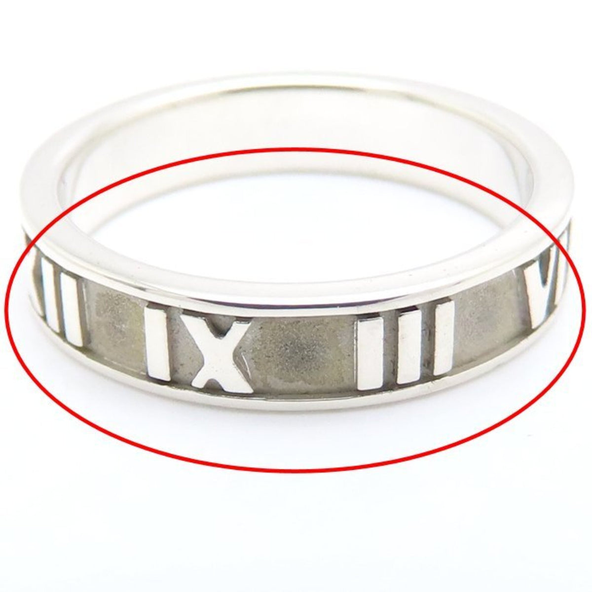 Tiffany Atlas Silver 925 Band Ring (Pre-Owned)