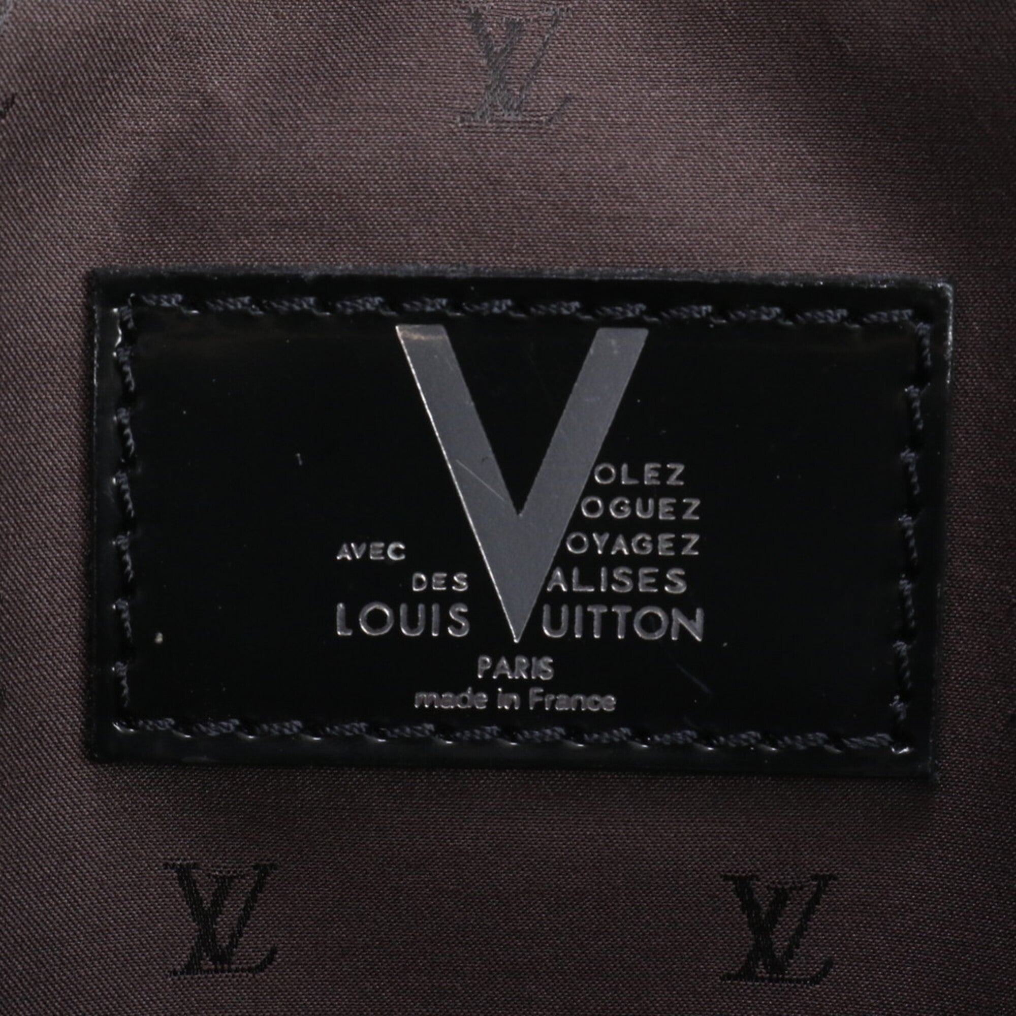 Louis Vuitton Black Leather Shoulder Bag Tote Bag (Pre-Owned)