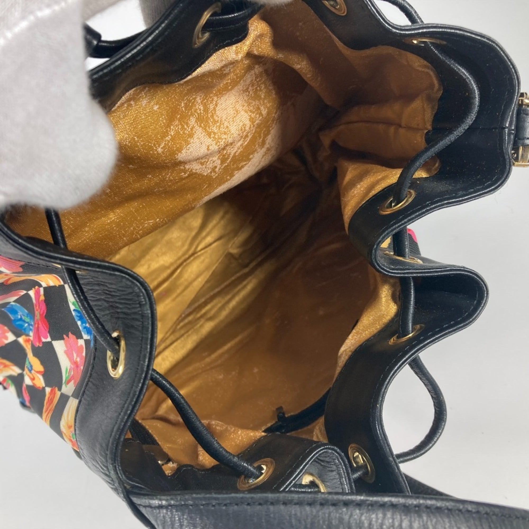 Versace Black Multi-Color Pvc Shoulder Bag (Pre-Owned)