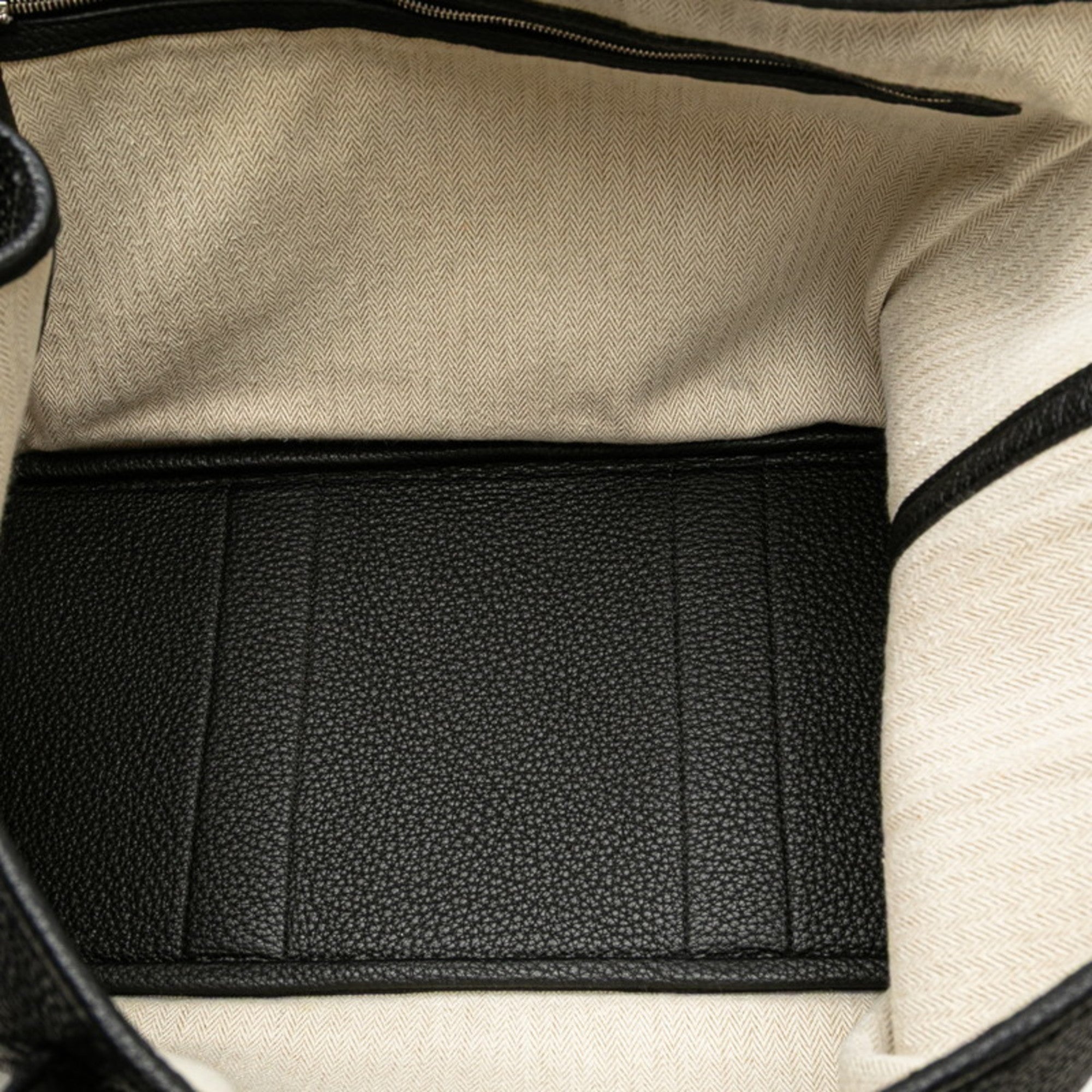 Hermes Garden Black Negonda Leather Tote Bag (Pre-Owned)