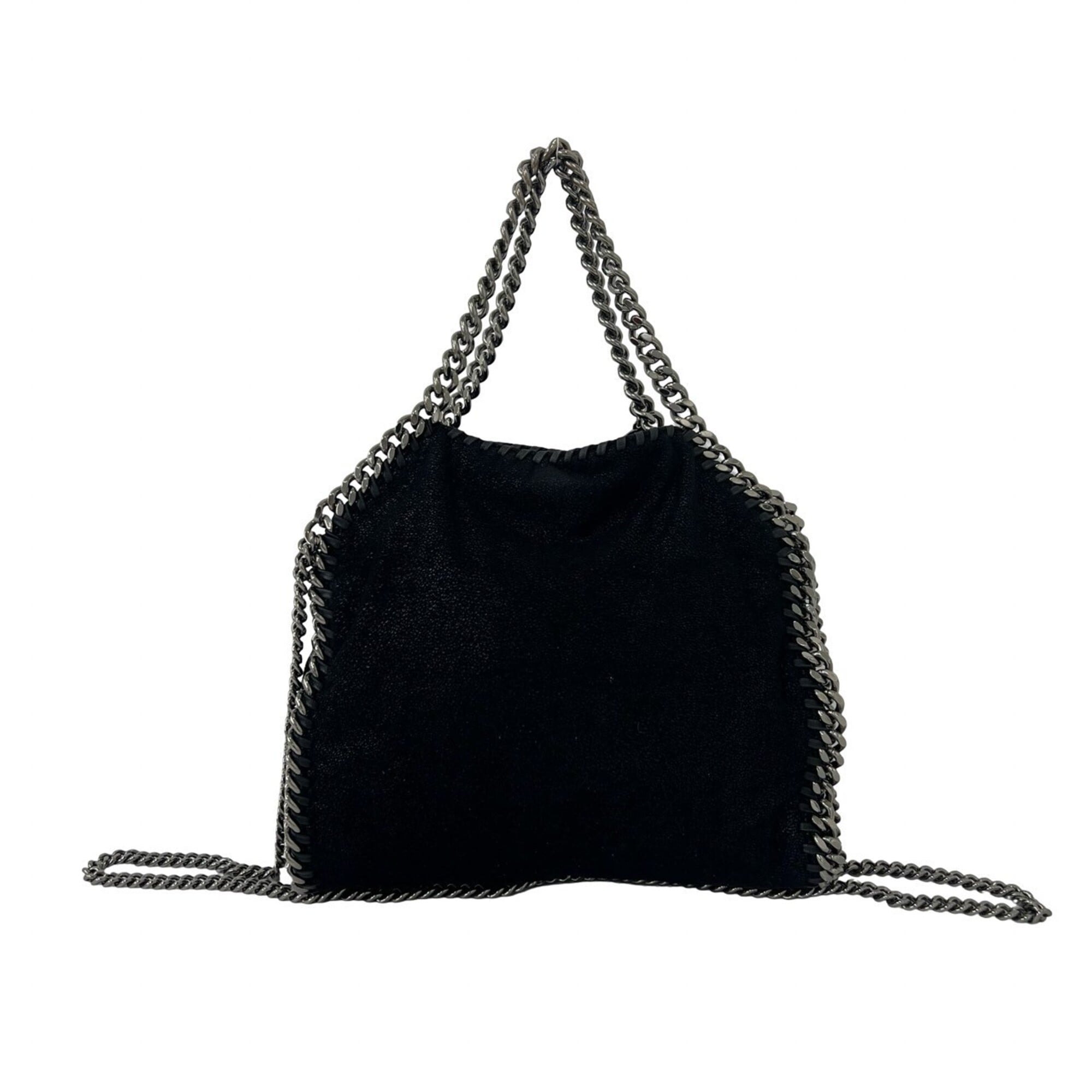 Stella Mccartney Black Leather Shoulder Bag Tote Bag (Pre-Owned)