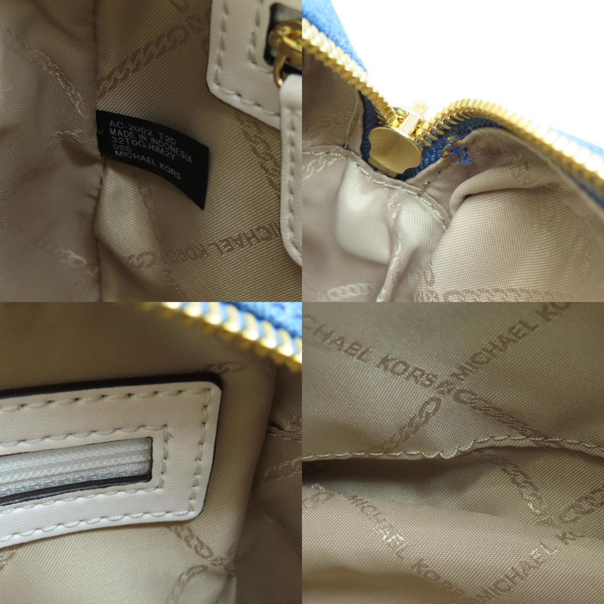 Michael Kors Blue White Denim Shoulder Bag (Pre-Owned)