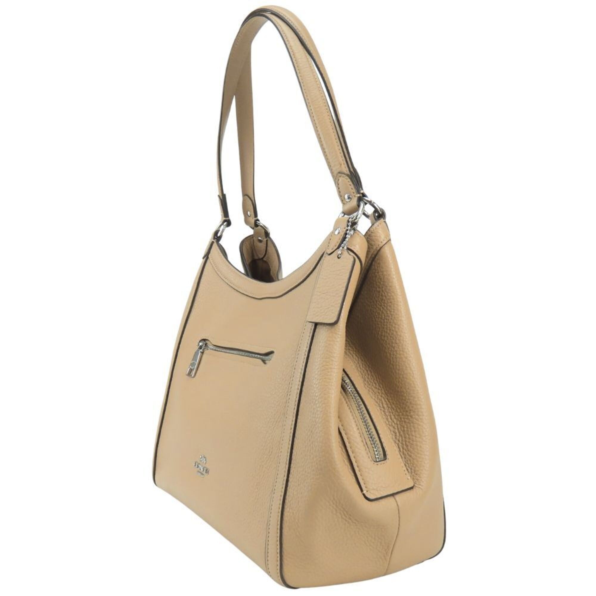 Coach Beige Leather Tote Bag (Pre-Owned)