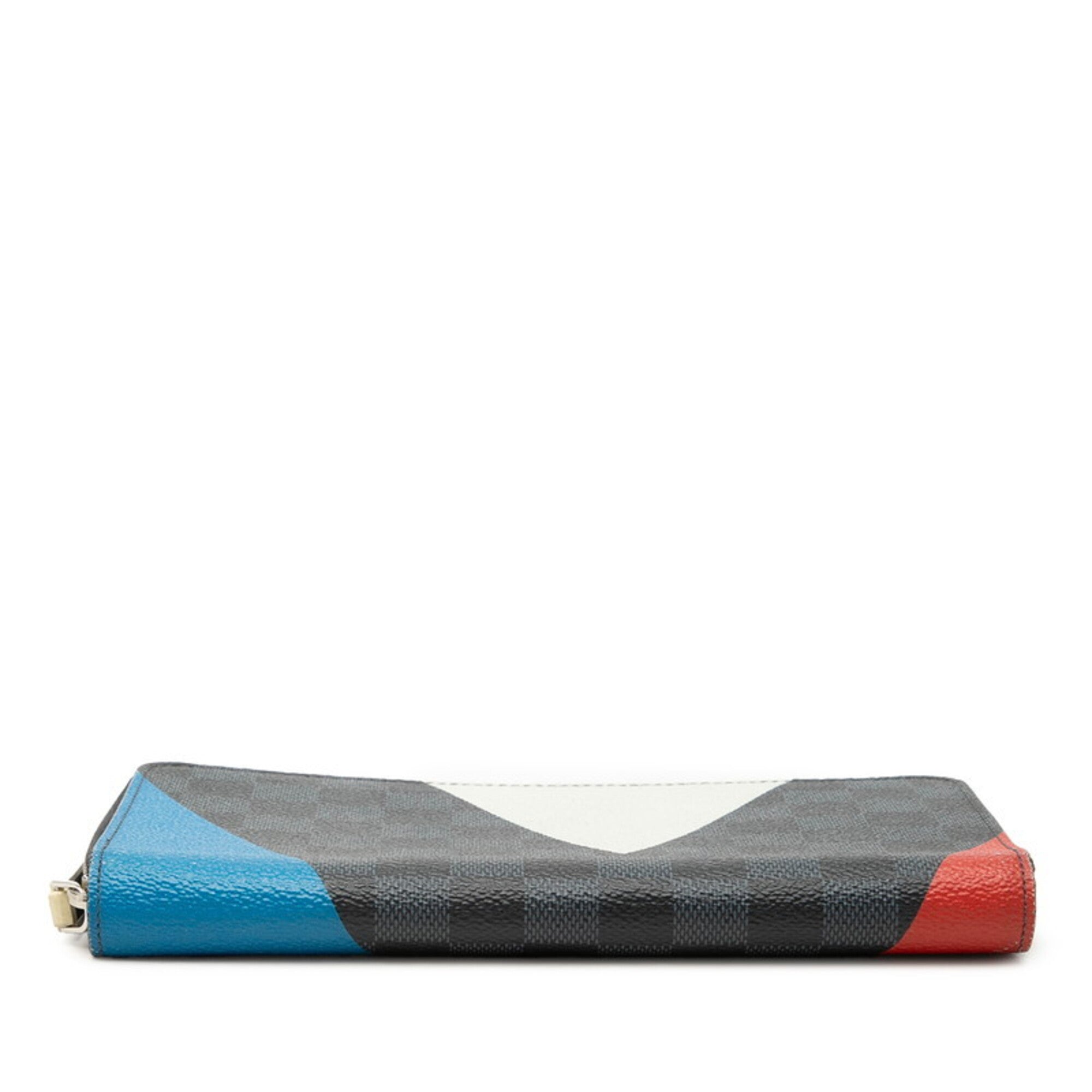 Louis Vuitton Damier Cobalt Black Multi-Color Pvc Leather Long Wallet (Bi-Fold) (Pre-Owned)