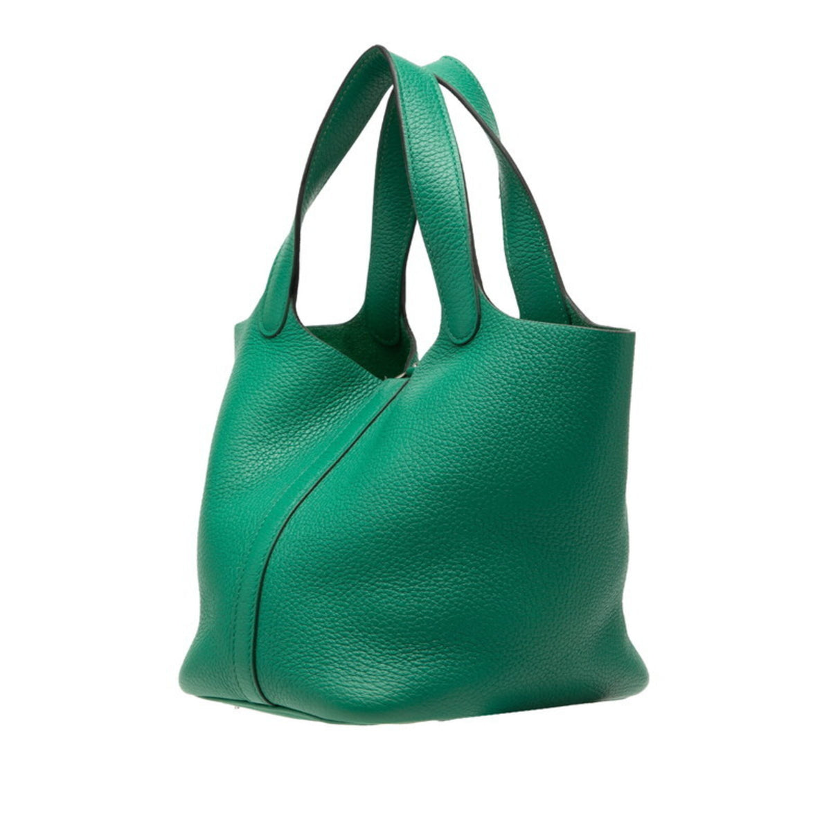 Hermes Green Taurillon Clemence Leather Handbag (Pre-Owned)