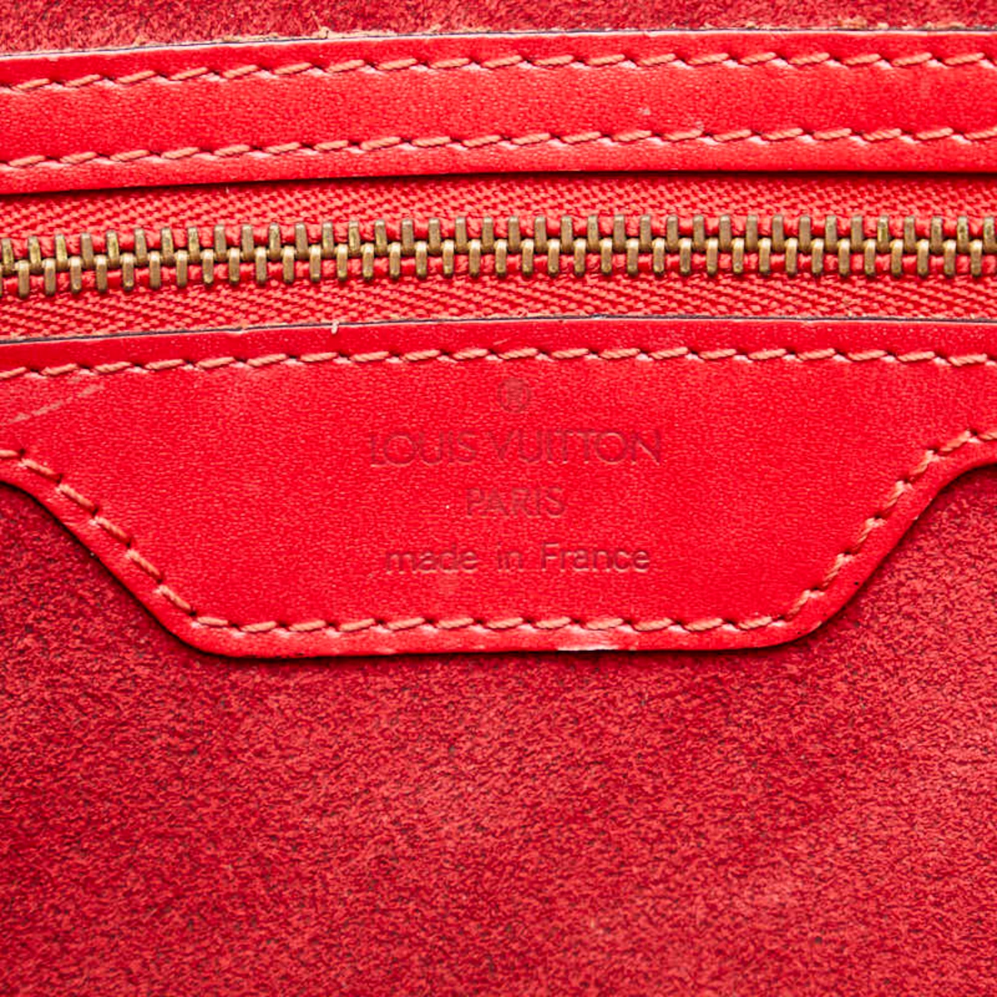 Louis Vuitton Castilian Red Leather Shoulder Bag Tote Bag (Pre-Owned)