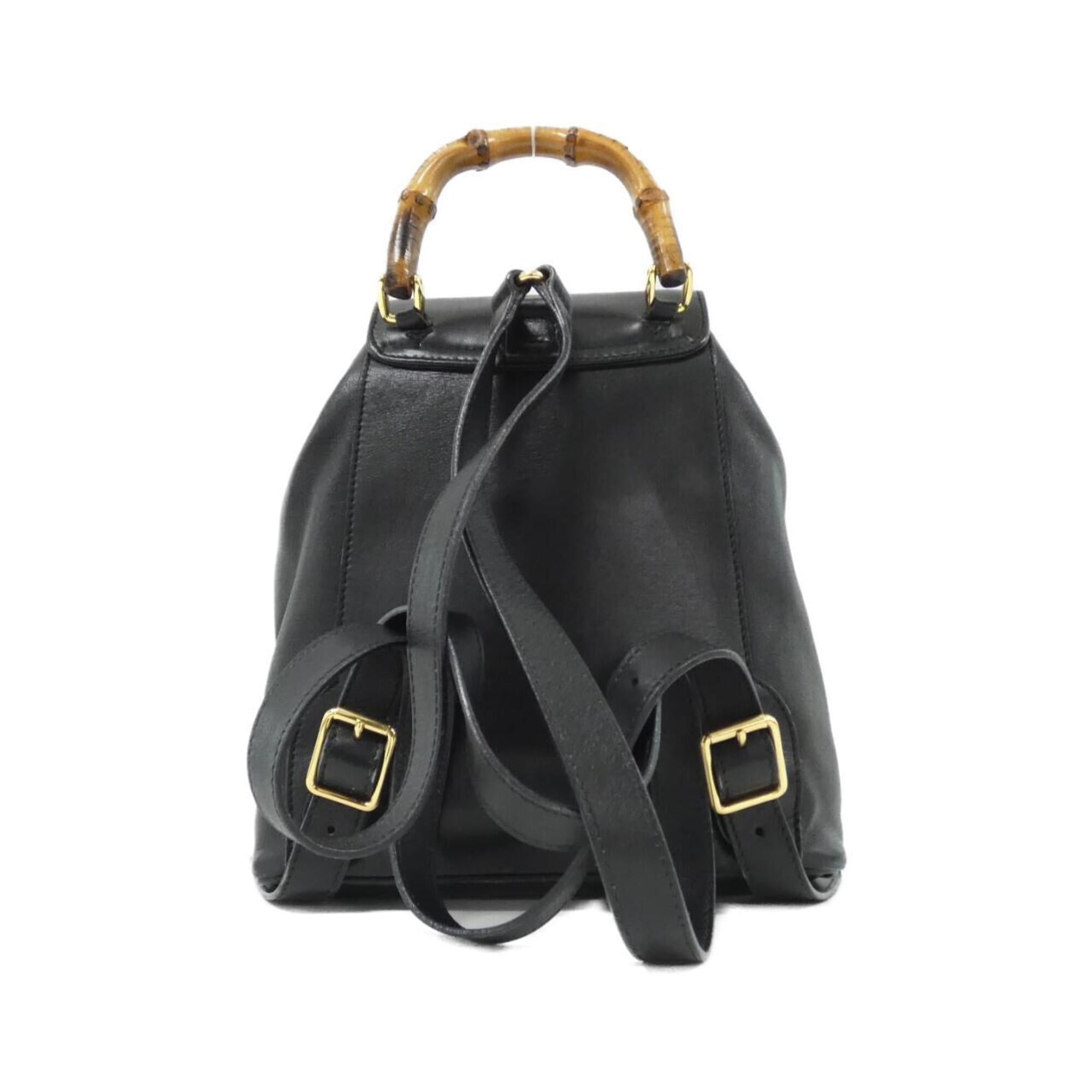 Gucci Black Leather Backpack (Pre-Owned)
