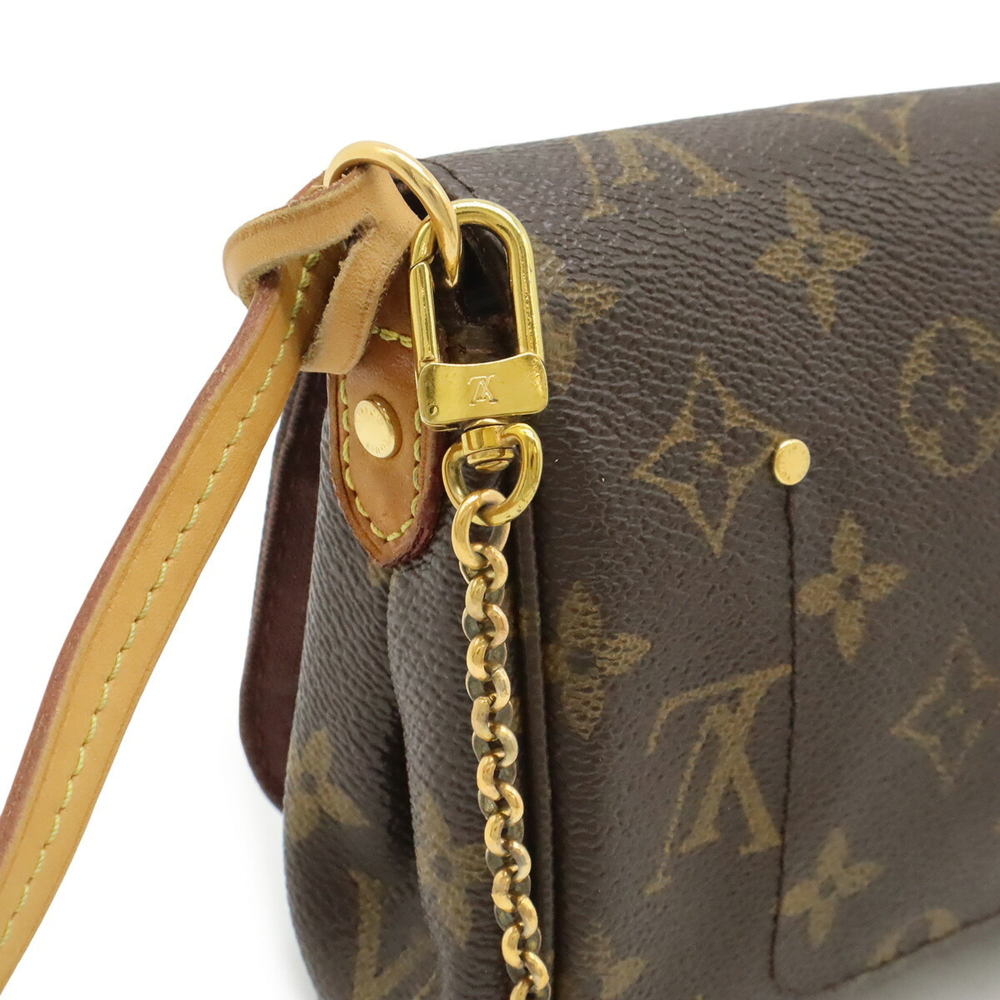 Louis Vuitton Brown Canvas Clutch Bag Pouch Shoulder Bag (Pre-Owned)