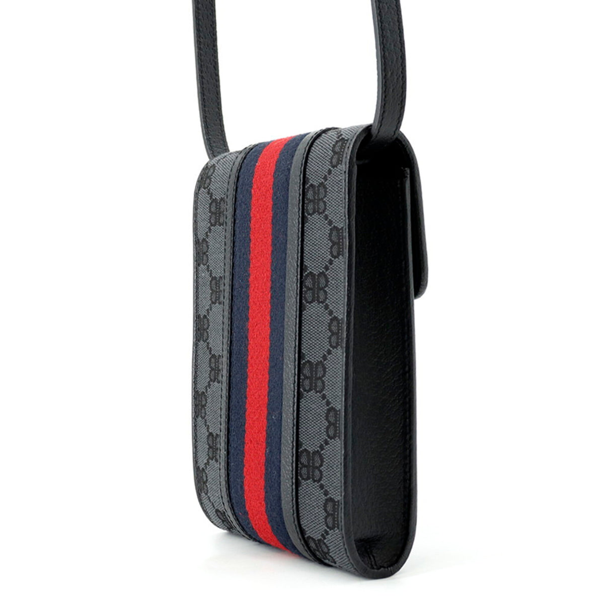 Balenciaga Black Navy Red Color Canvas Leather Handbag Pouch Shoulder Bag (Pre-Owned)