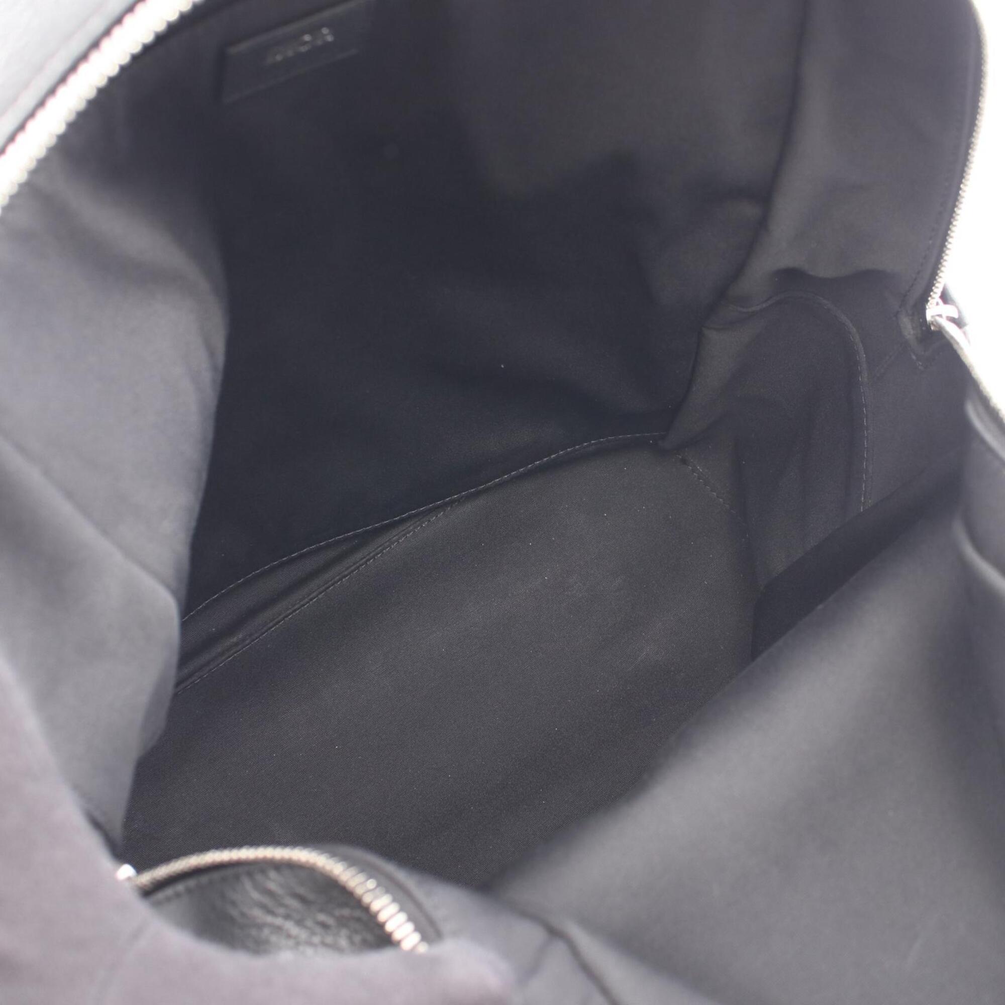 Christian Dior Beige Navy Canvas Leather Backpack (Pre-Owned)