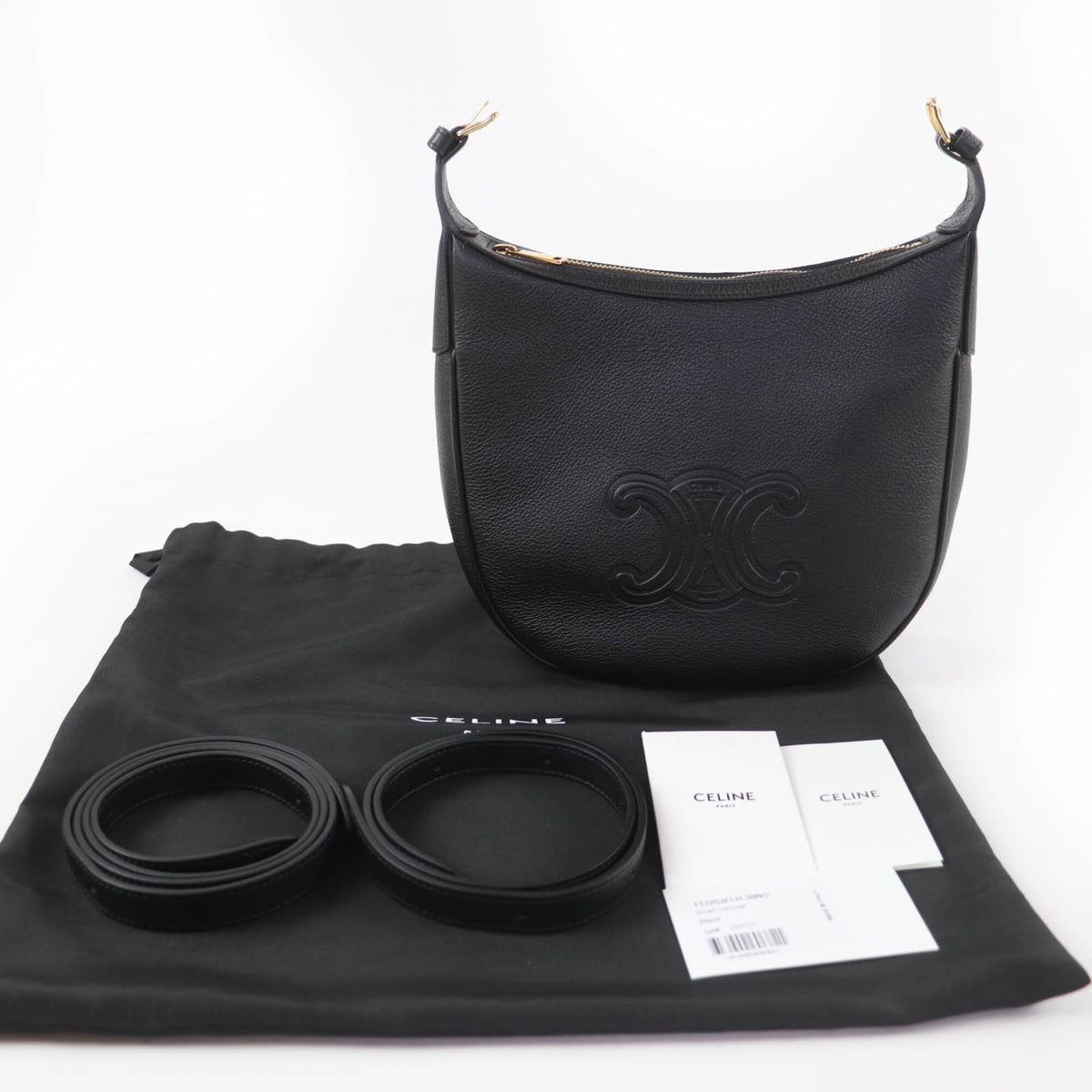 Celine Black Leather Handbag Shoulder Bag (Pre-Owned)