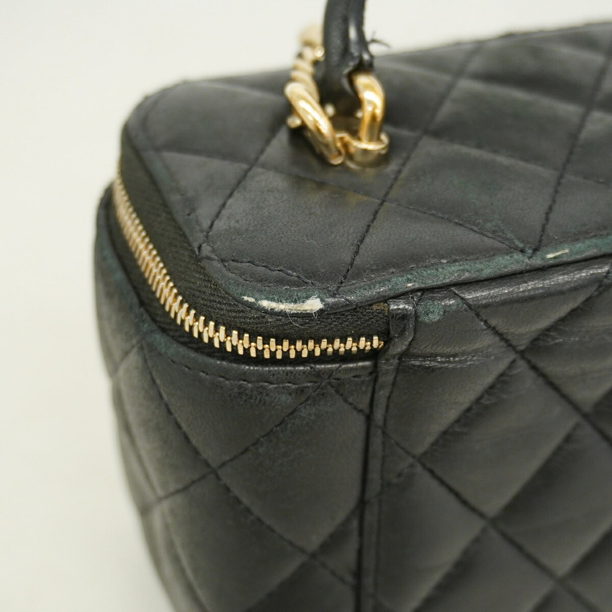 Chanel Black Leather Vanity Bag (Pre-Owned)