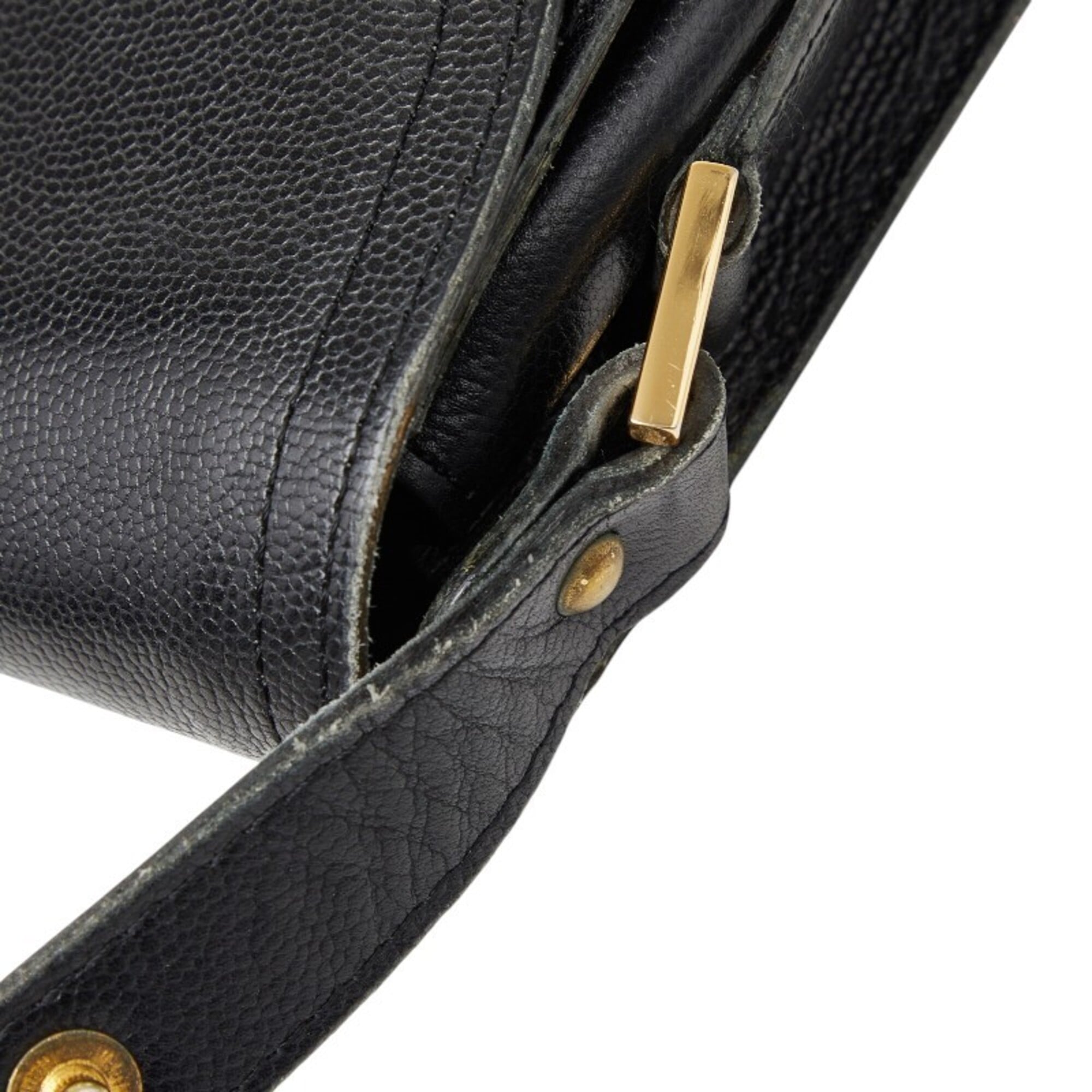 Saint Laurent Black Leather Shoulder Bag (Pre-Owned)