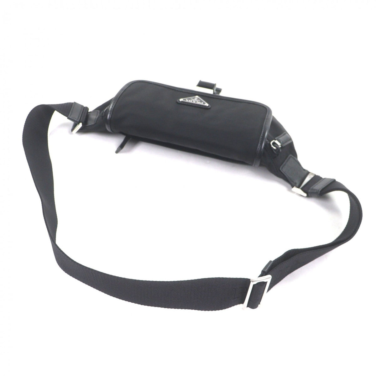 Prada Black Nylon Leather Sling Bag (Pre-Owned)
