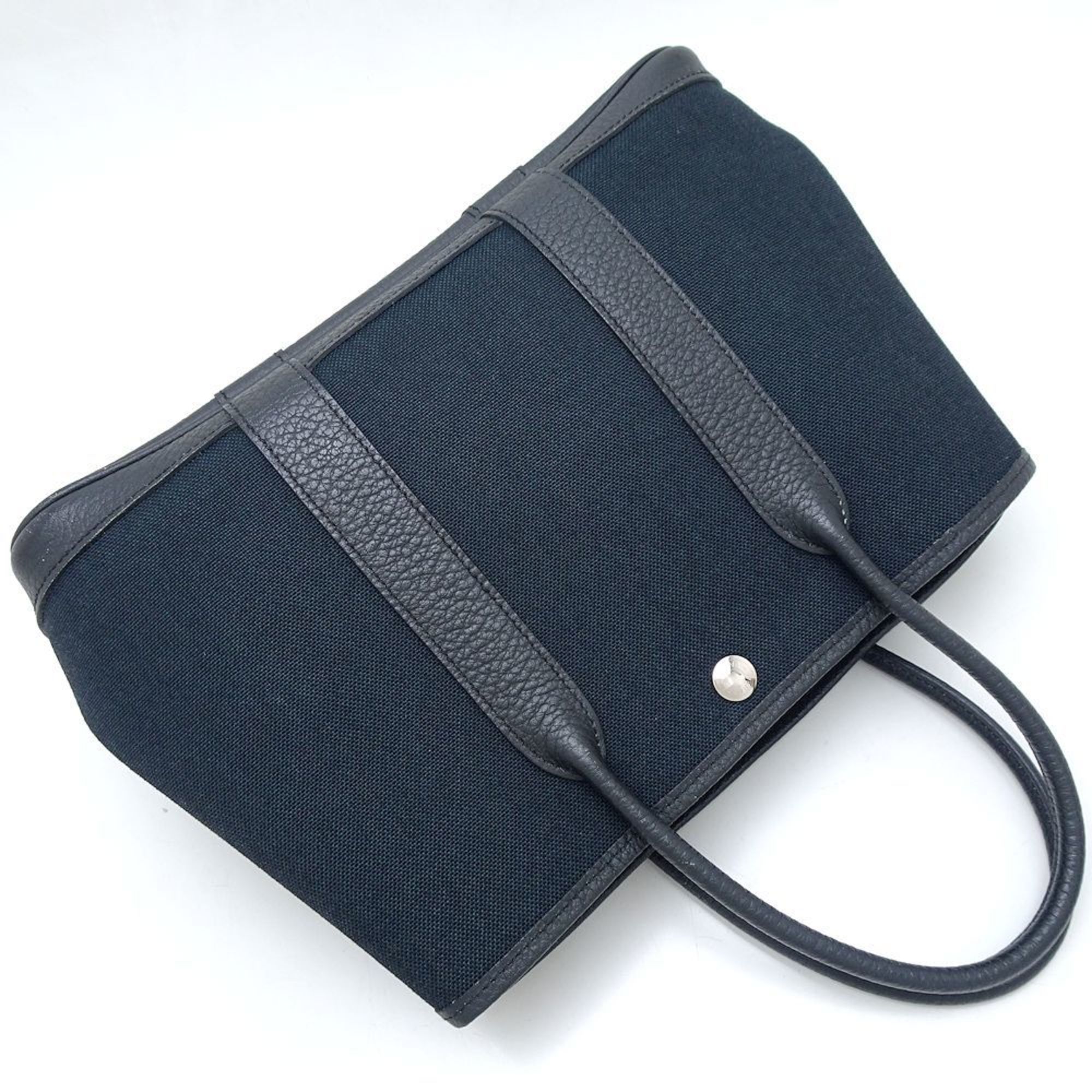 Hermes Garden Black Negonda Leather Handbag (Pre-Owned)