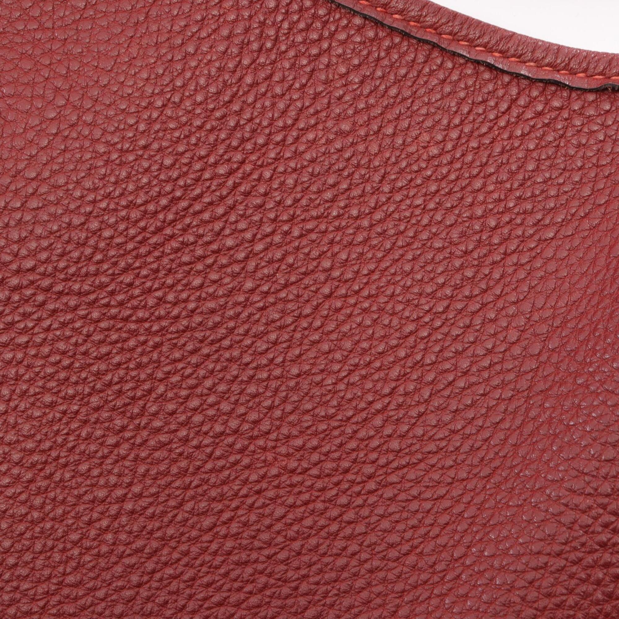 Hermes Bordeaux Taurillon Clemence Leather Leather Handbag Shoulder Bag (Pre-Owned)
