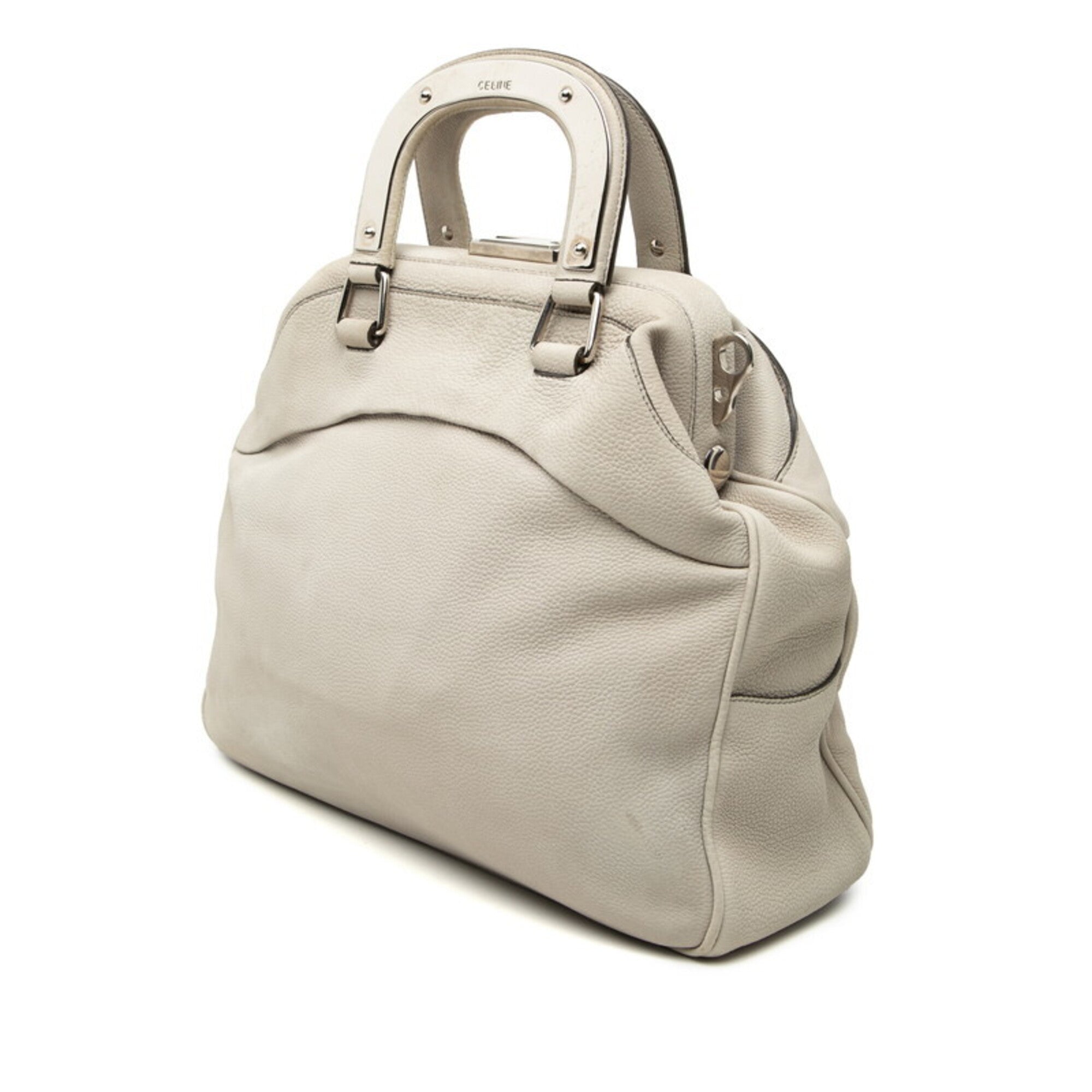 Celine Beige Leather Handbag Shoulder Bag (Pre-Owned)