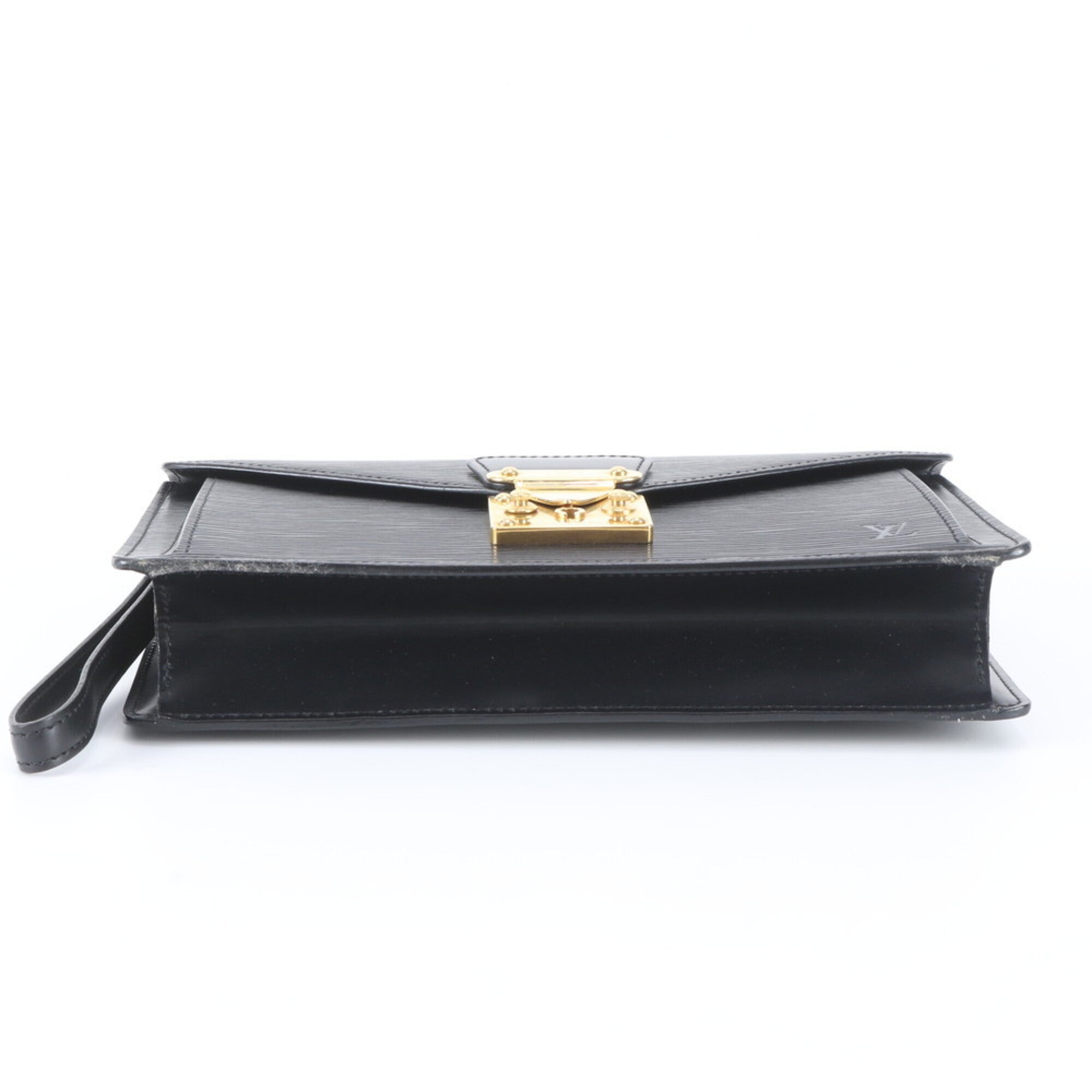 Louis Vuitton Noir Leather Handbag Pouch (Pre-Owned)