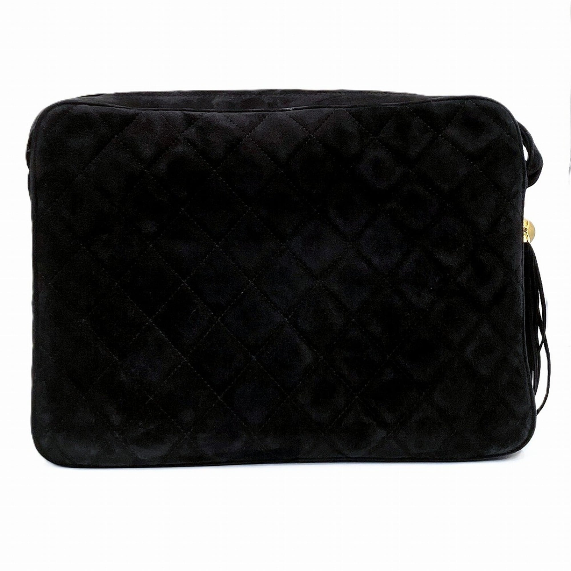 Chanel Black Suede Shoulder Bag (Pre-Owned)