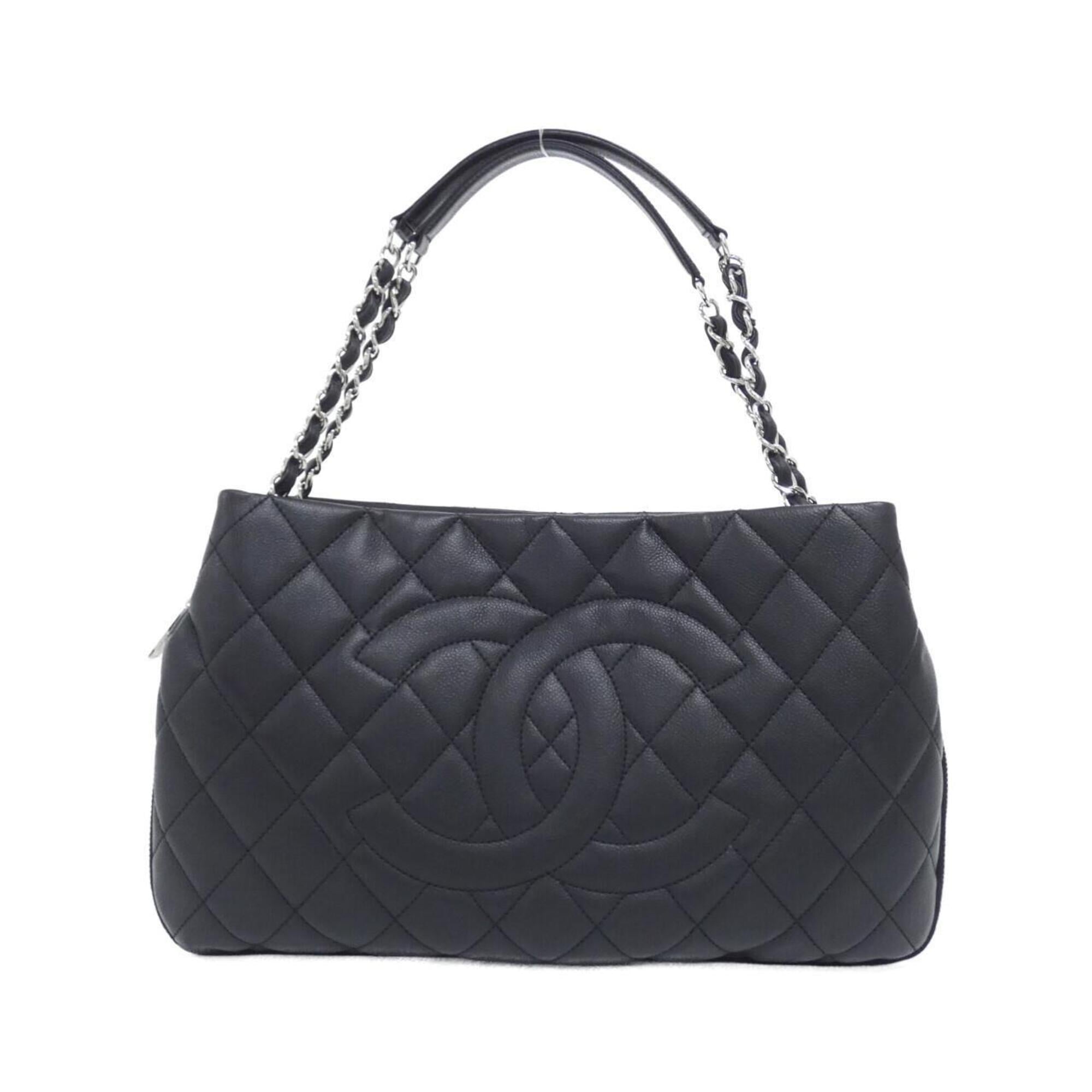 Chanel Black Grained Calfskin Shoulder Bag (Pre-Owned)