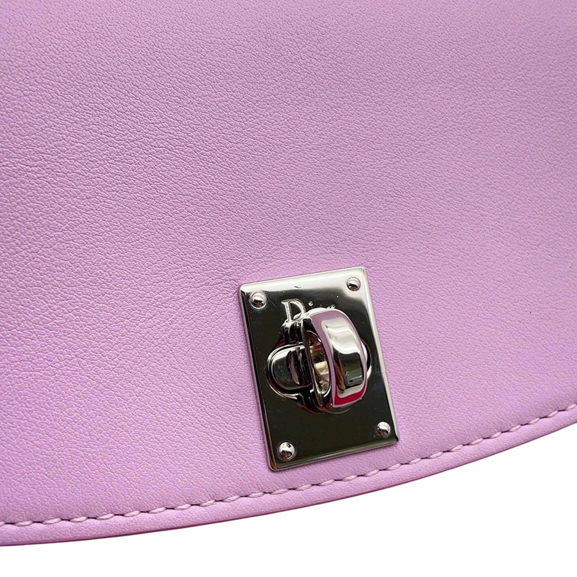 Christian Dior Pink Leather Chain/Shoulder Wallet (Pre-Owned)