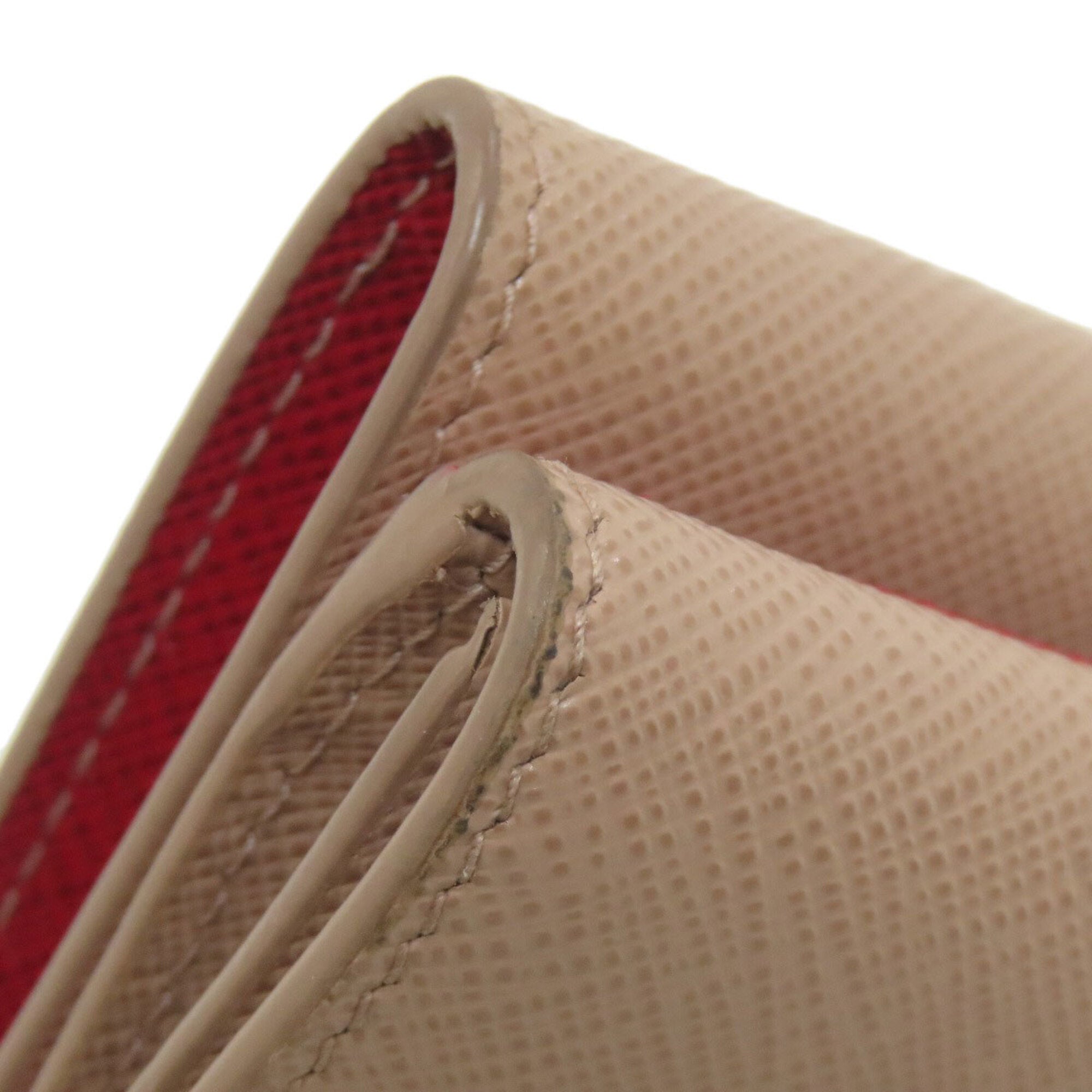 Prada Saffiano Beige Saffiano Wallet (Bi-Fold) (Pre-Owned)