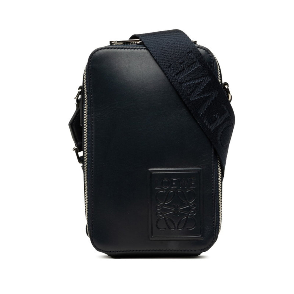 Loewe Navy Leather Shoulder Bag (Pre-Owned)