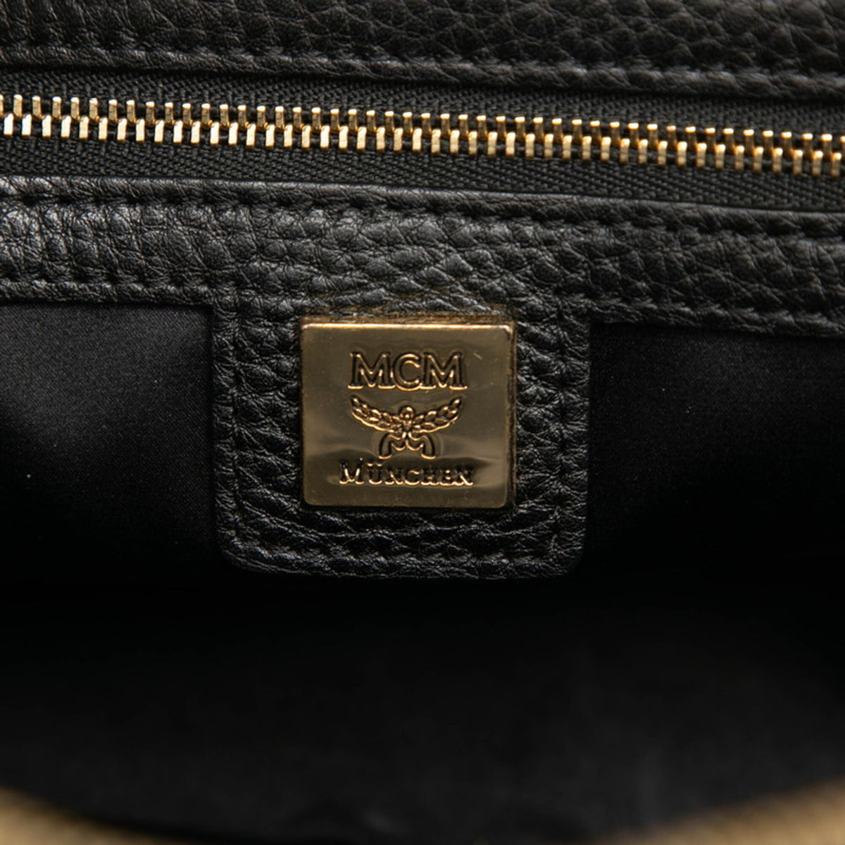 Mcm Visetos Black Leather Backpack (Pre-Owned)