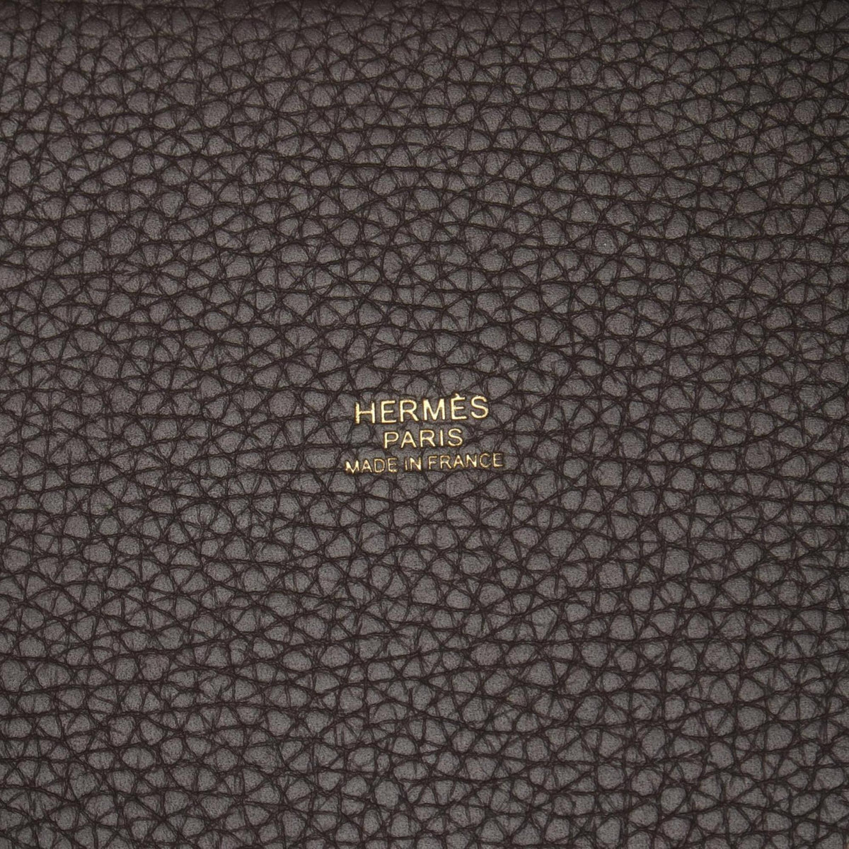 Hermes Brown Ebene Taurillon Clemence Leather Leather Handbag (Pre-Owned)