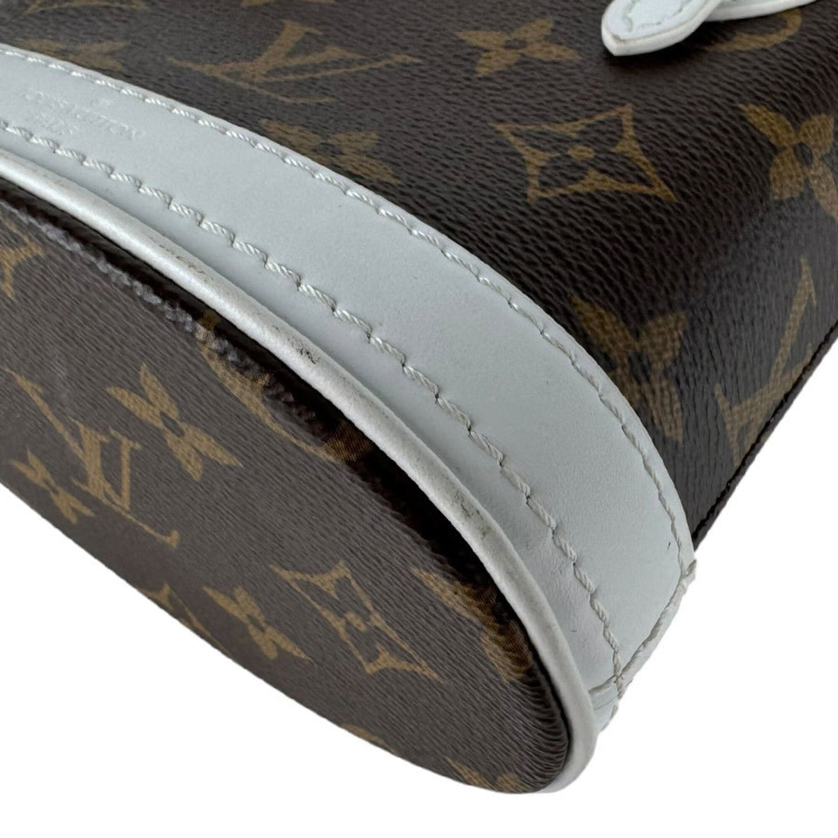 Louis Vuitton Brown Monogram White Monogram Leather Shoulder Bag (Pre-Owned)