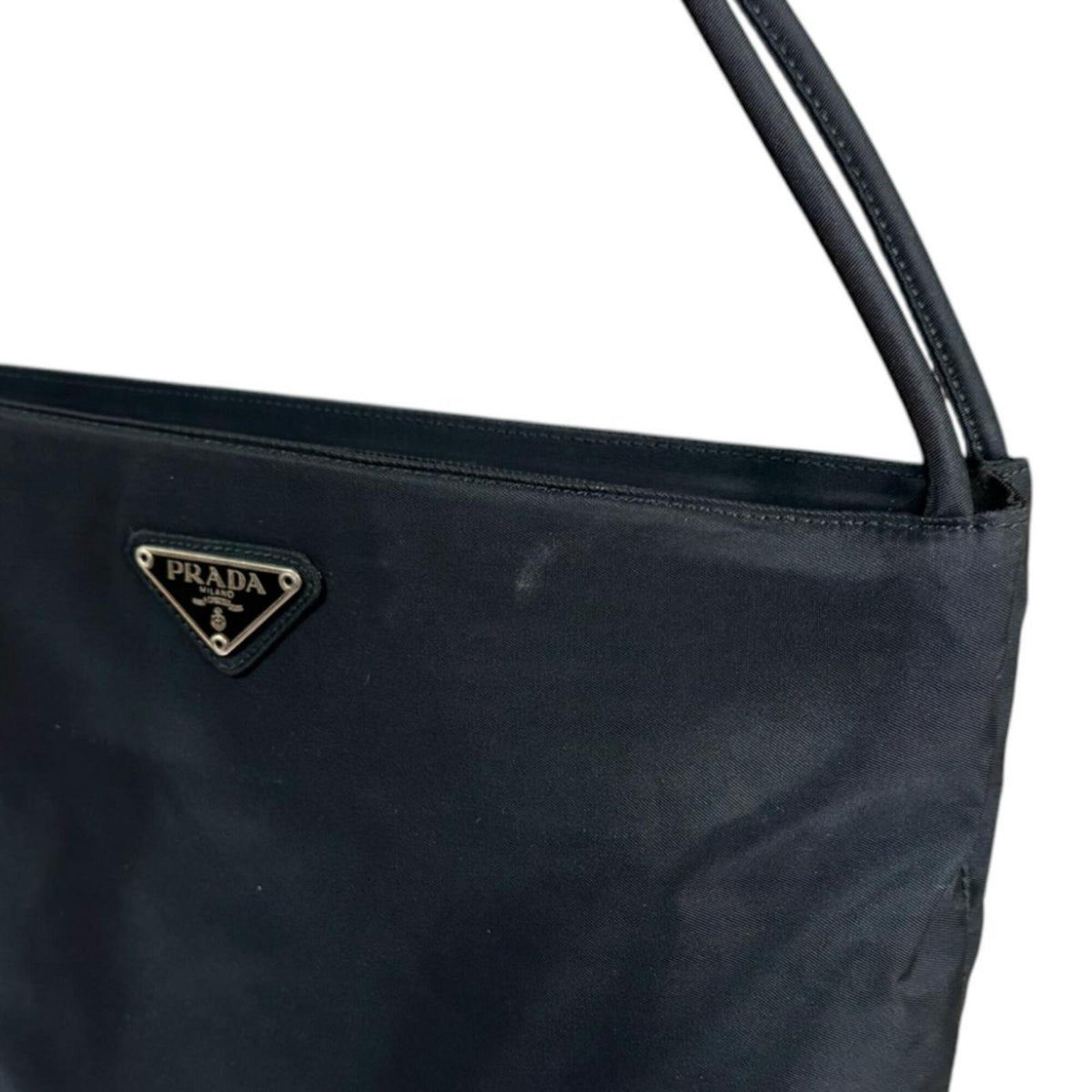 Prada Black Nero Nylon Handbag Tote Bag (Pre-Owned)