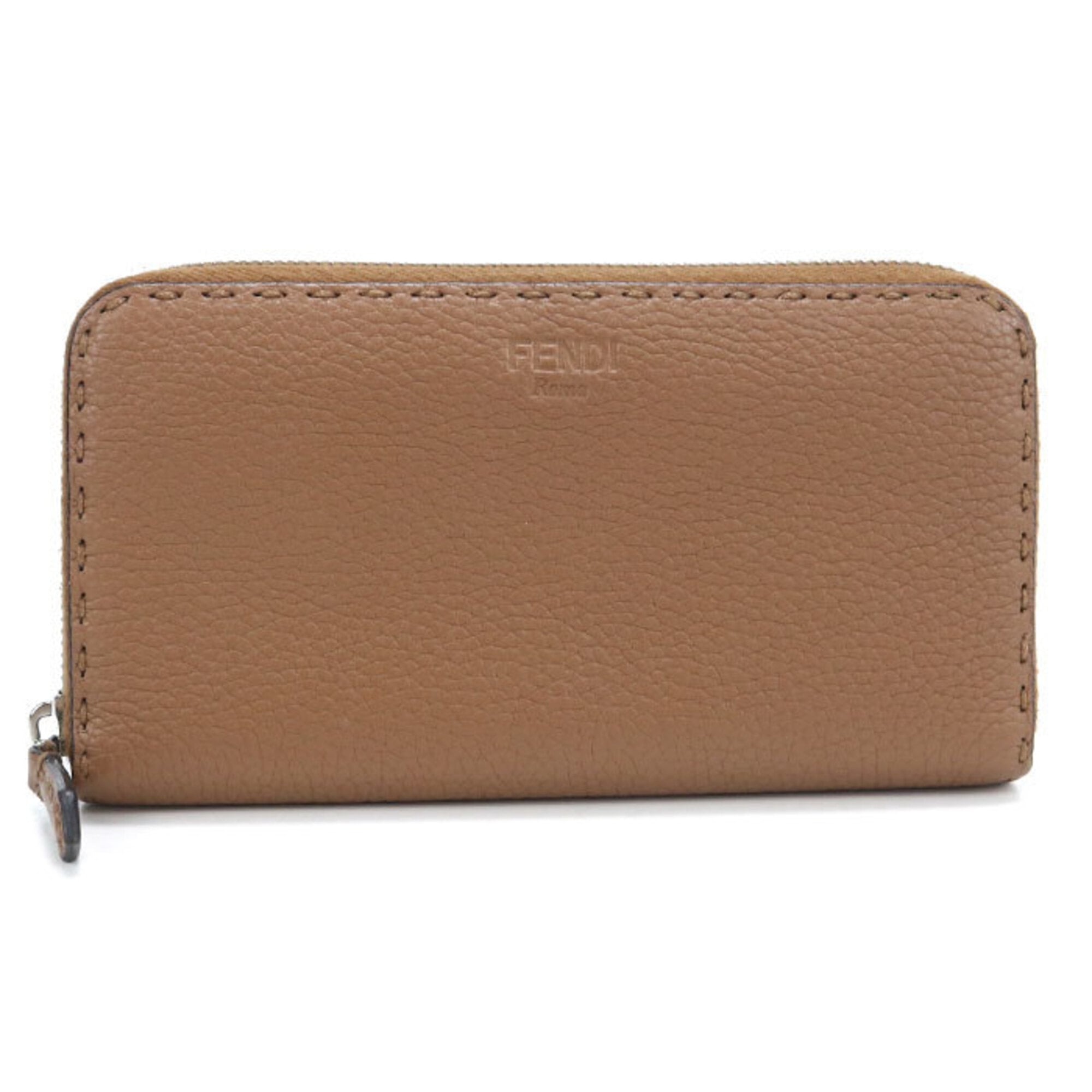 Fendi Brown Leather Long Wallet (Bi-Fold) (Pre-Owned)