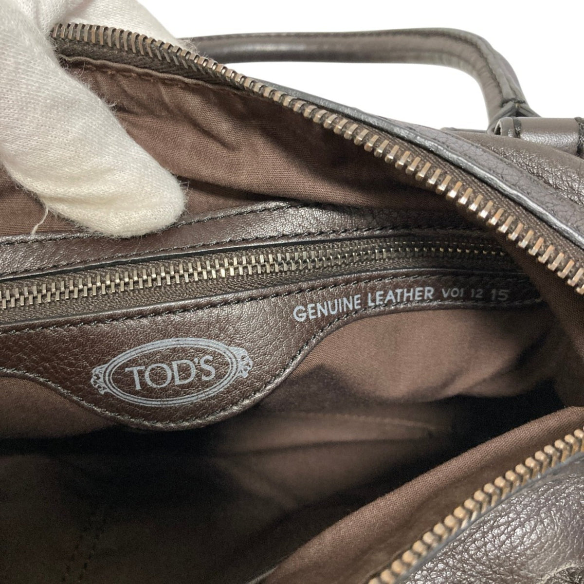 Tod's Brown Leather Boston Bag Handbag (Pre-Owned)