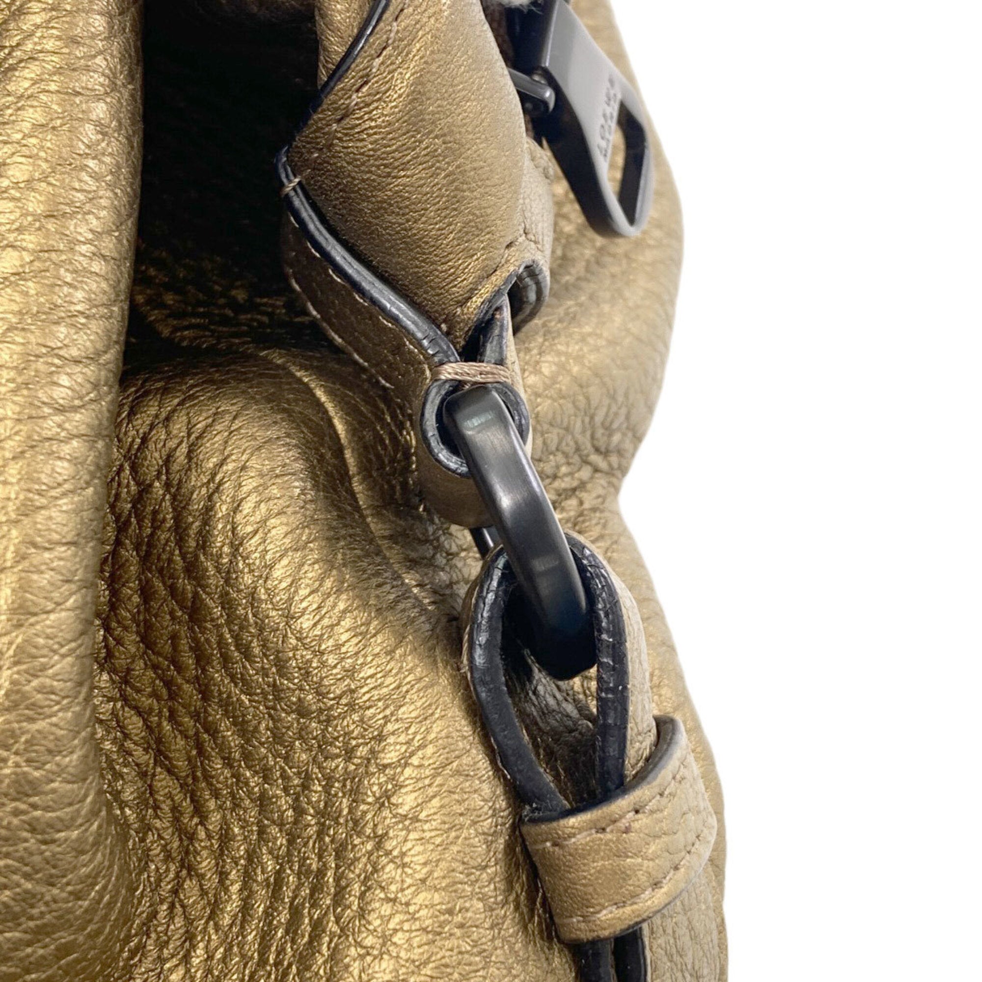 Loewe Gold Leather Handbag (Pre-Owned)